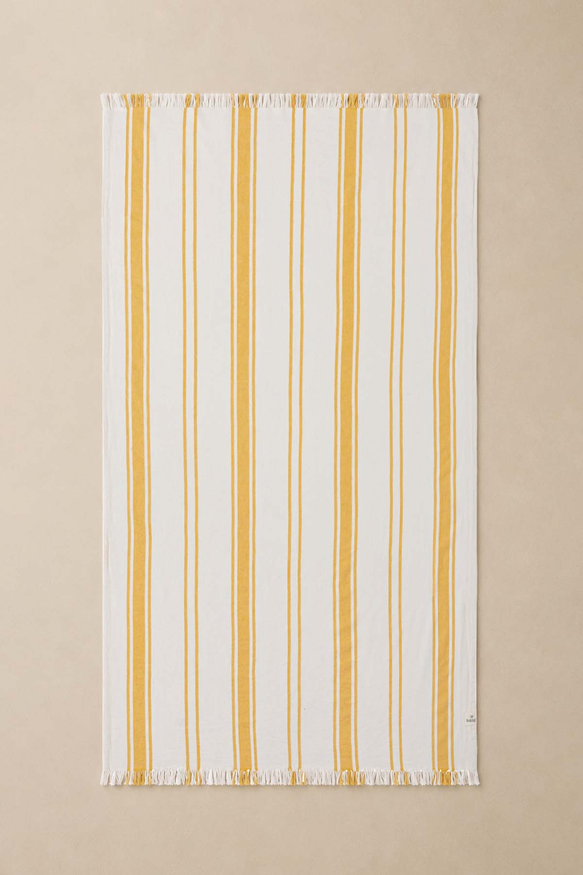 Earth Stripe Pestemal, Turkish Towel Yellow