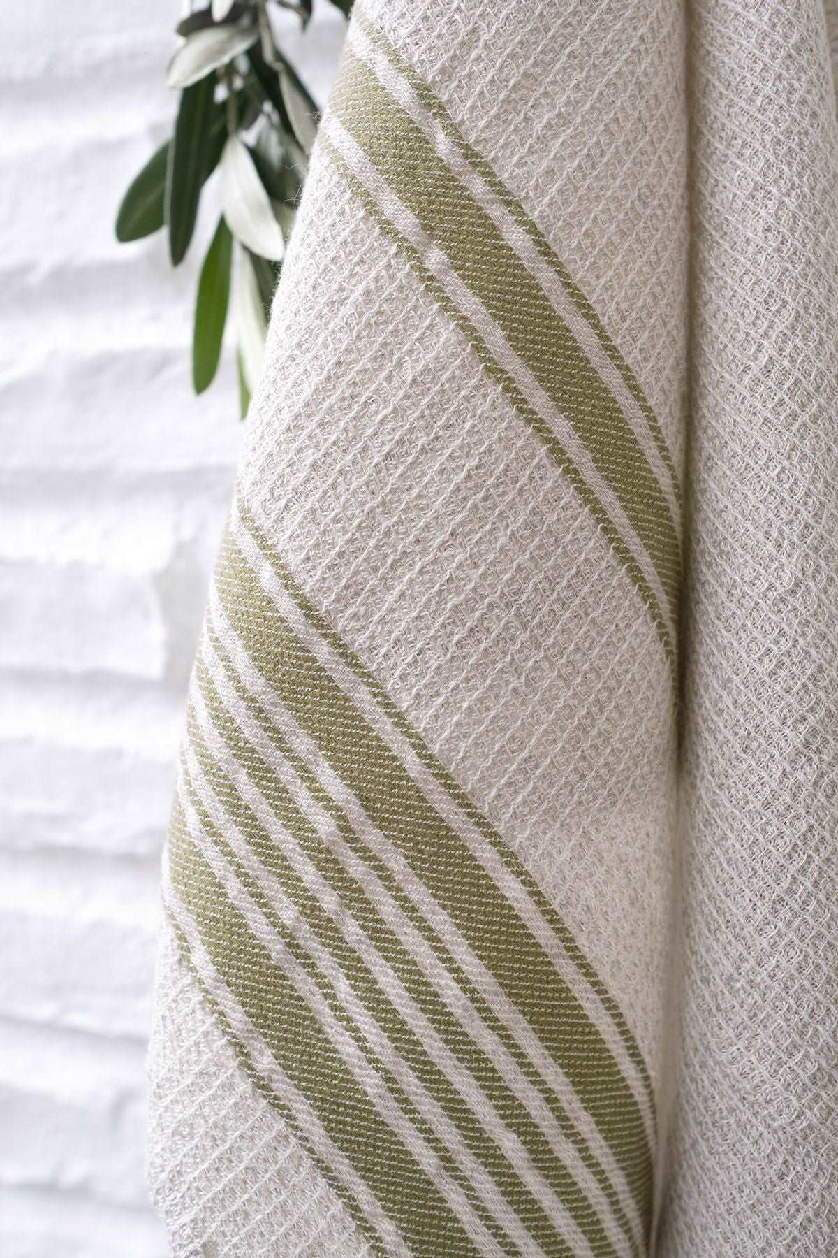 Epicure 2'li Mutfak Havlusu Seti Keten-Haki Çizgili