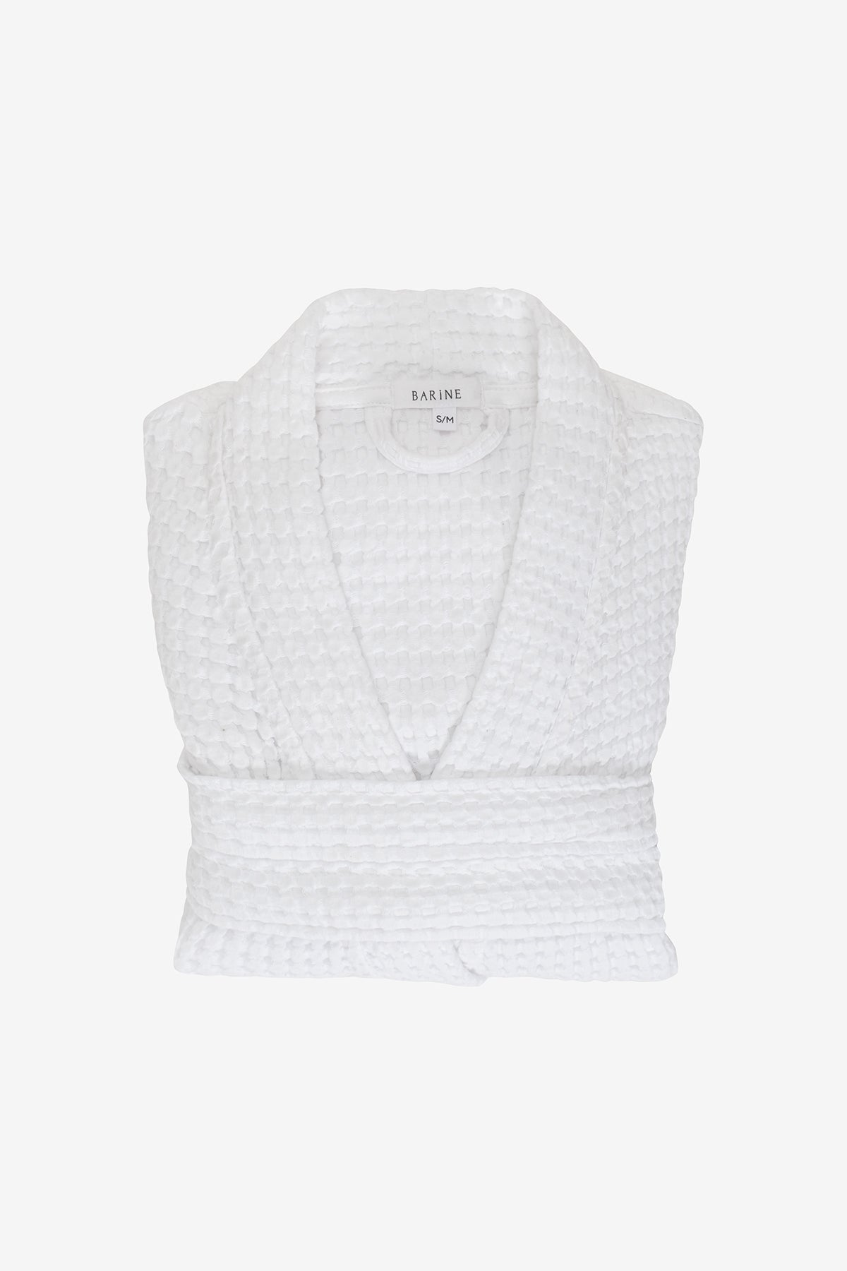 Eye Waffle Robe White