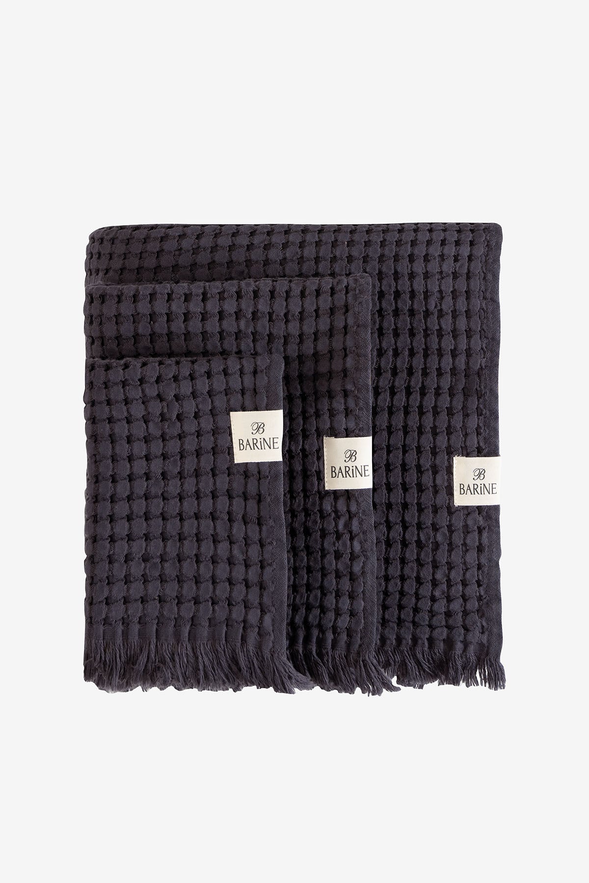 Eye Waffle Towel Anthracite