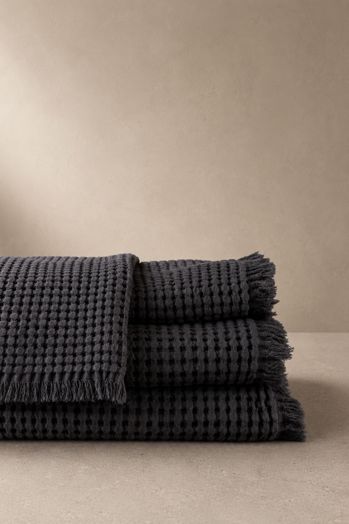 Eye Waffle Towel Anthracite