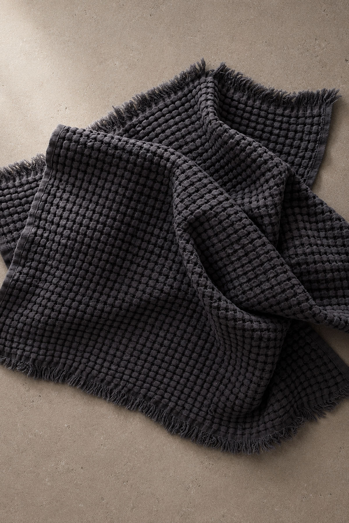 Eye Waffle Towel Anthracite