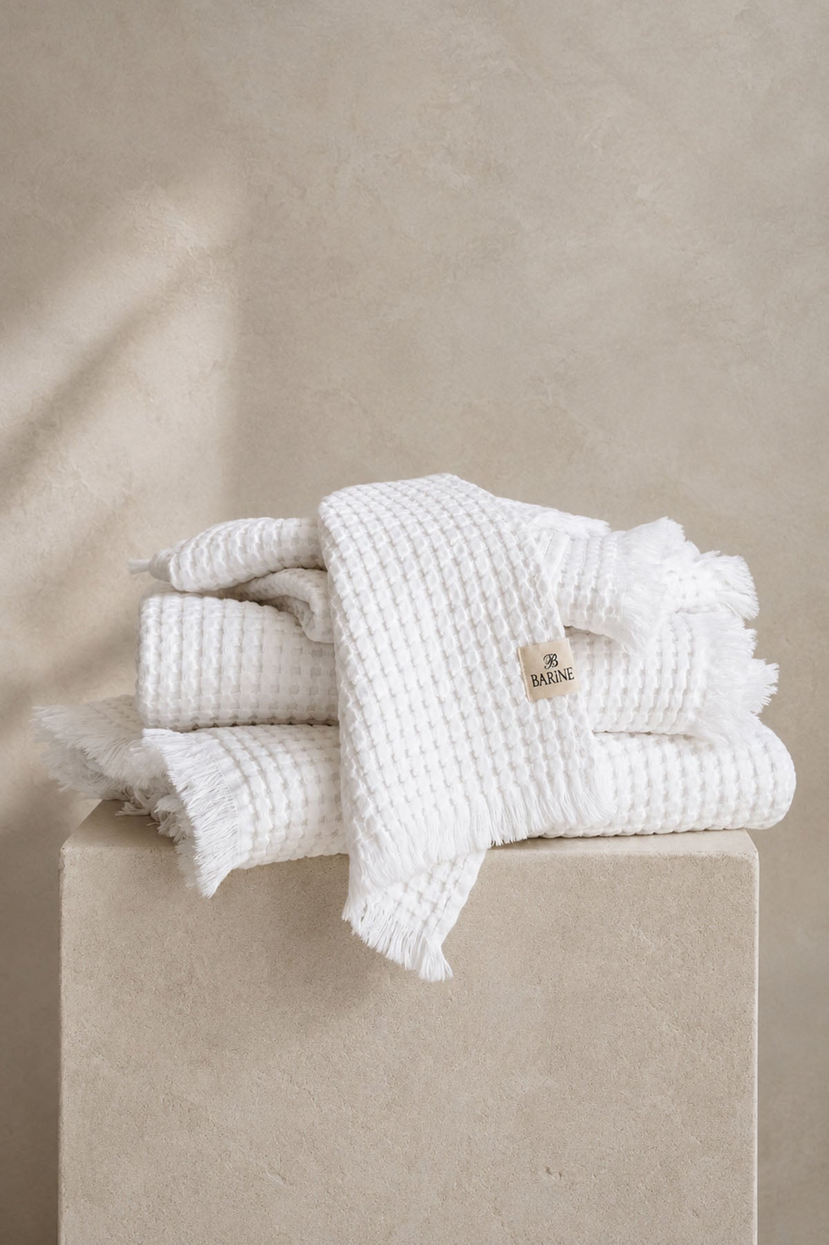 Eye Waffle Towel White