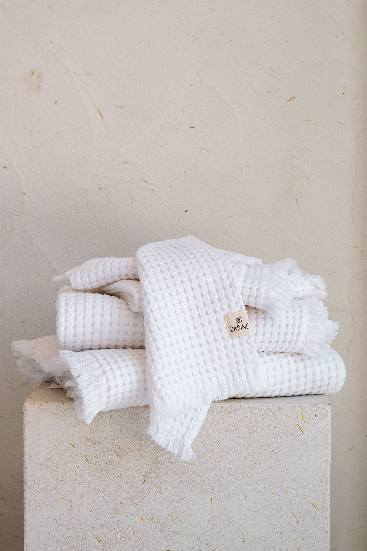 Eye Waffle Towel Set Of 2 White