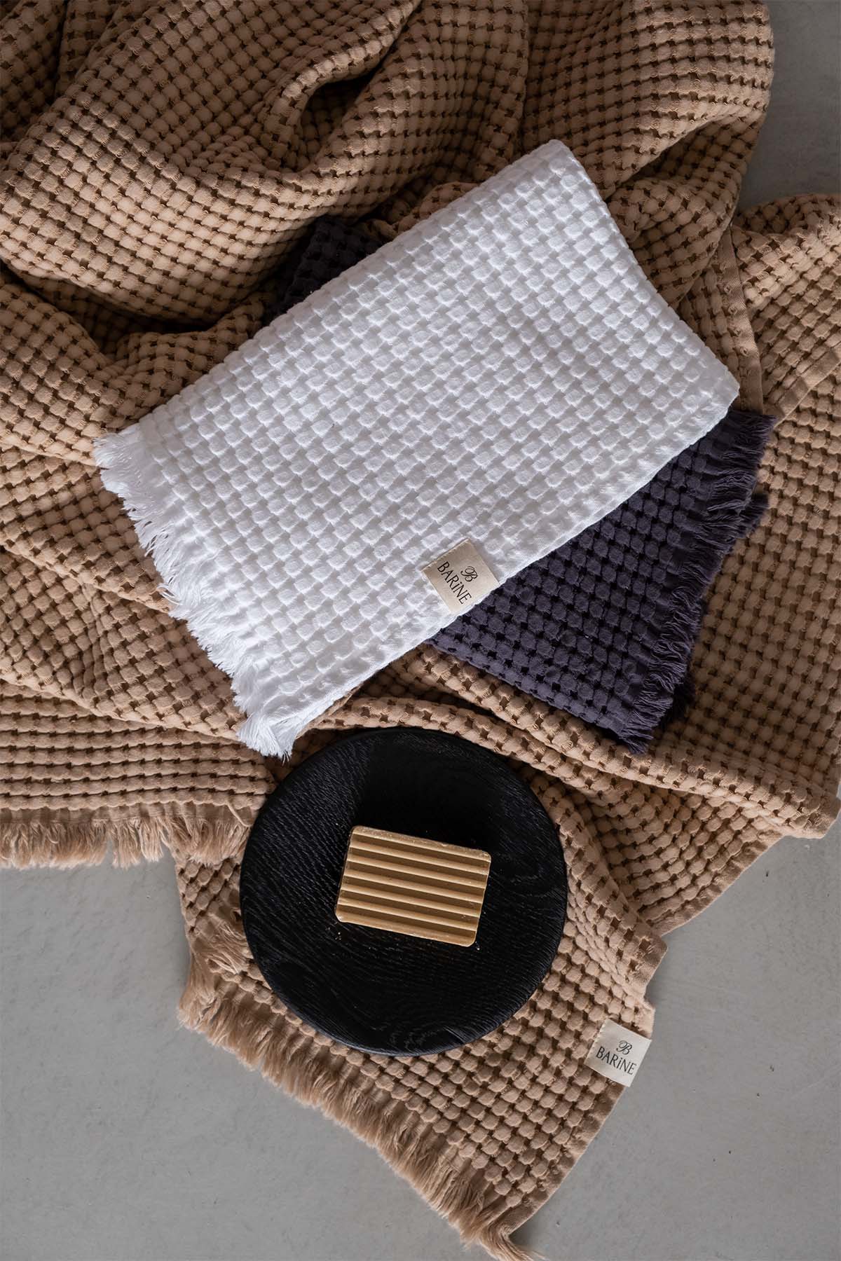 Eye Waffle Towel White