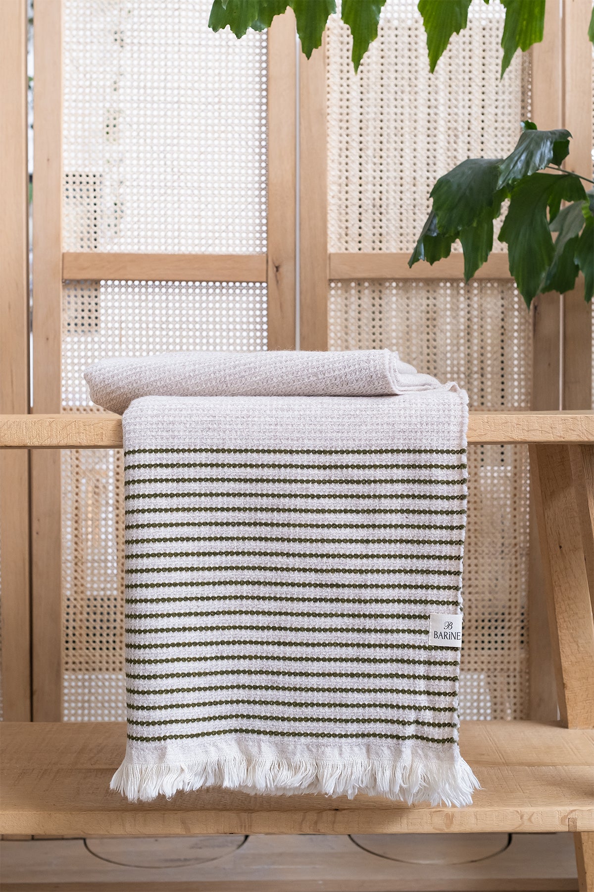 Fall Throw Beige/Green