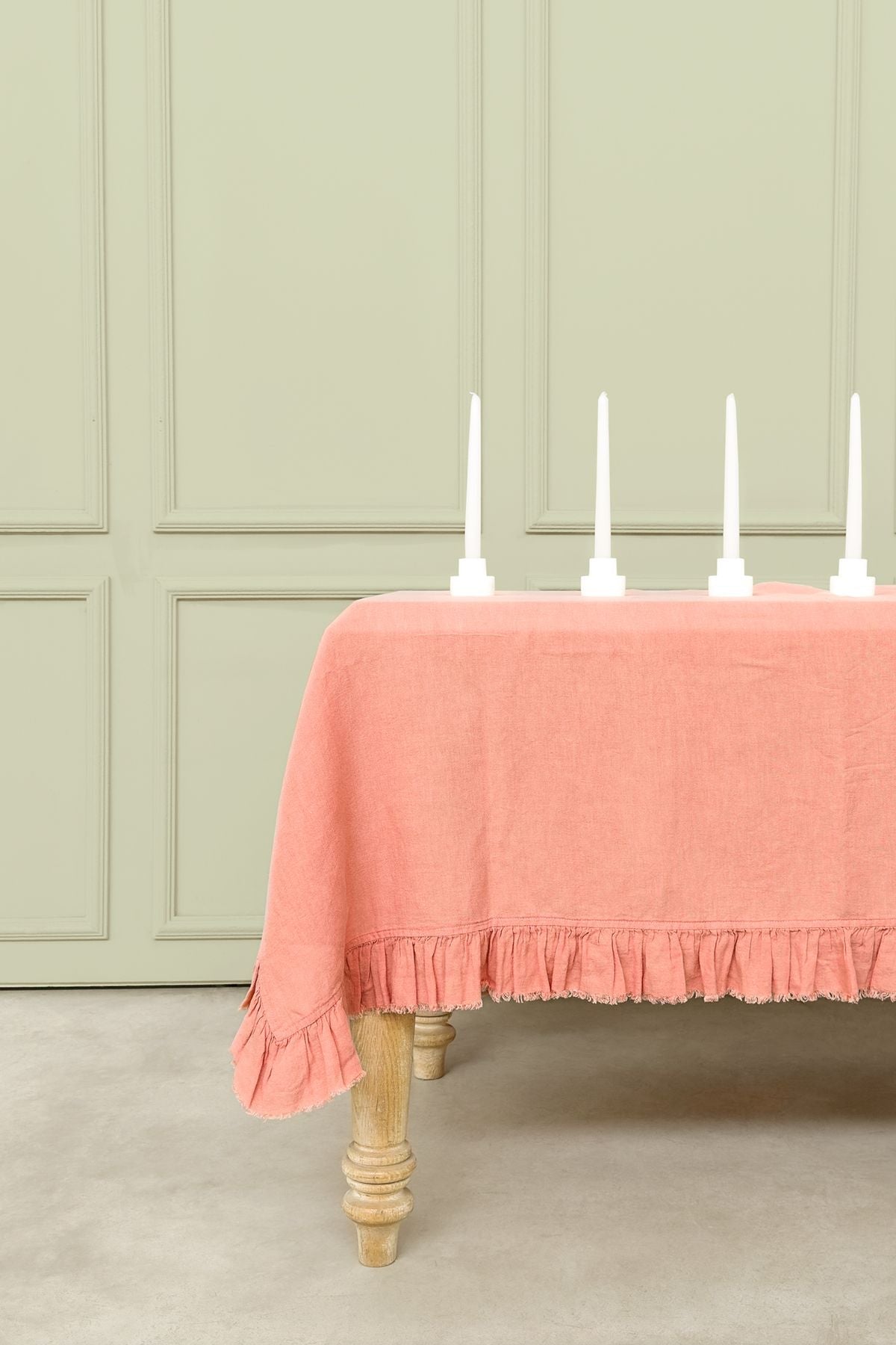 Frilled Keten Masa Örtüsü Shrimp