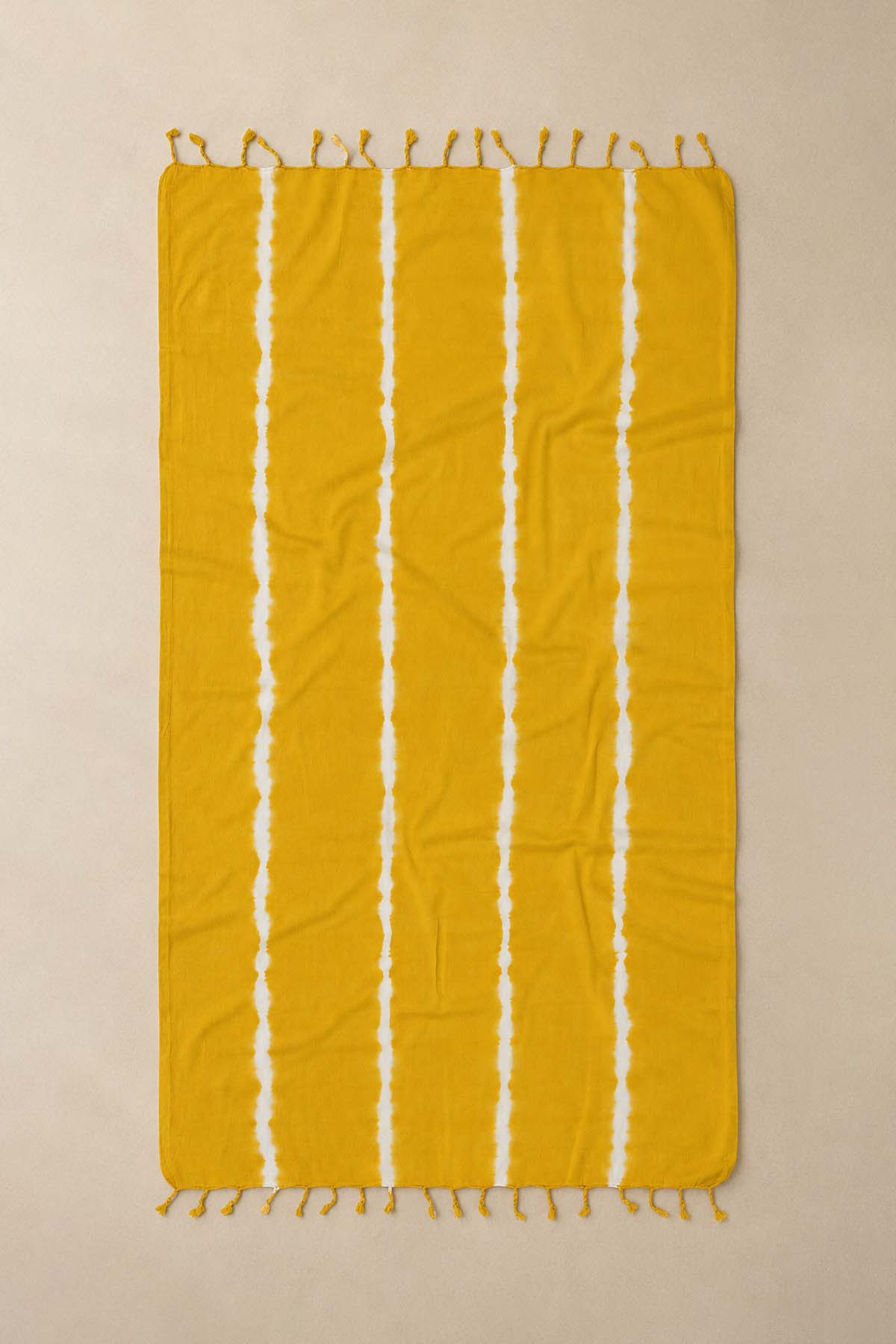Flash Tie Dye Pestamal Turkish Towel Mustard