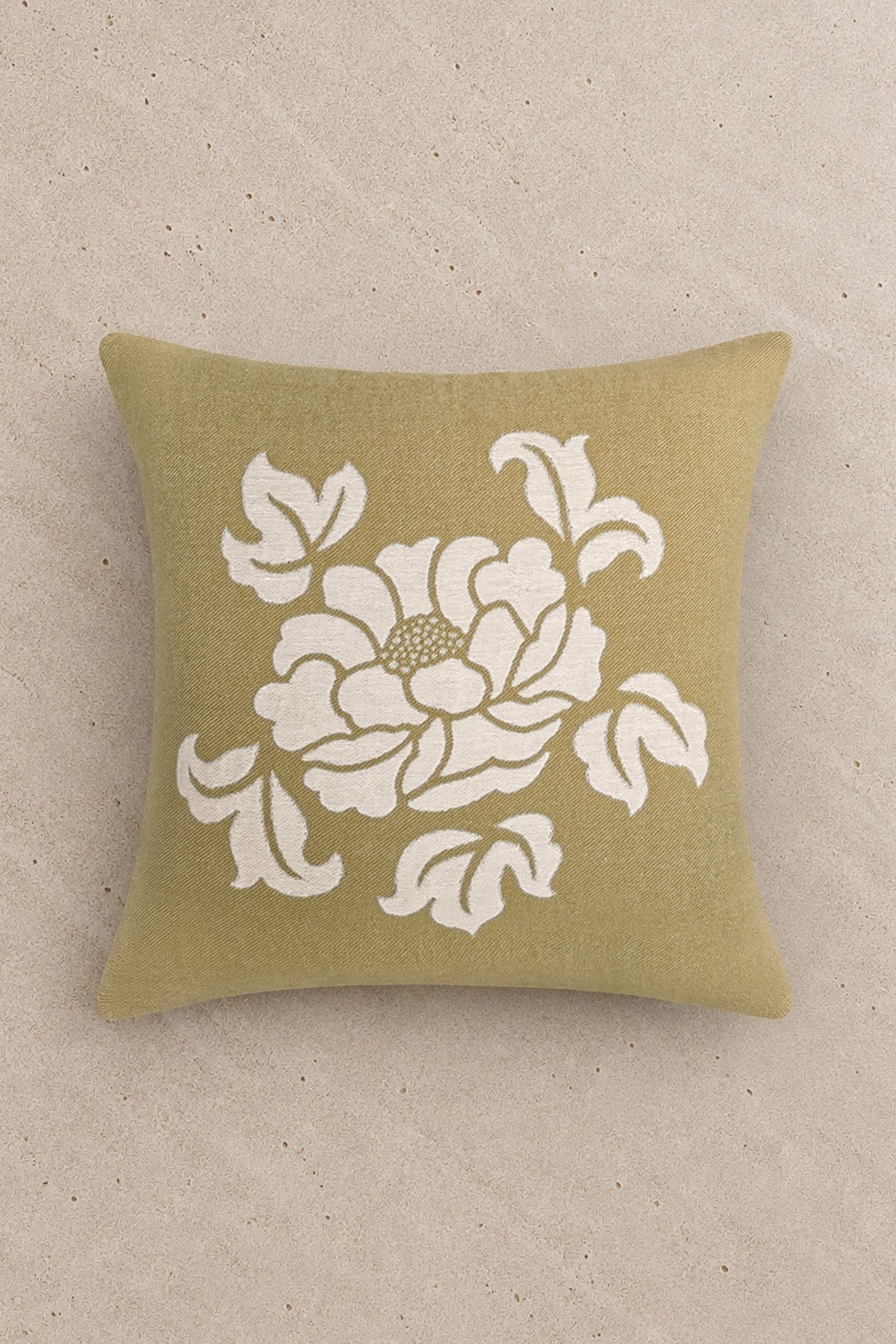 Floral Jacquard Linen Blend Cushion
