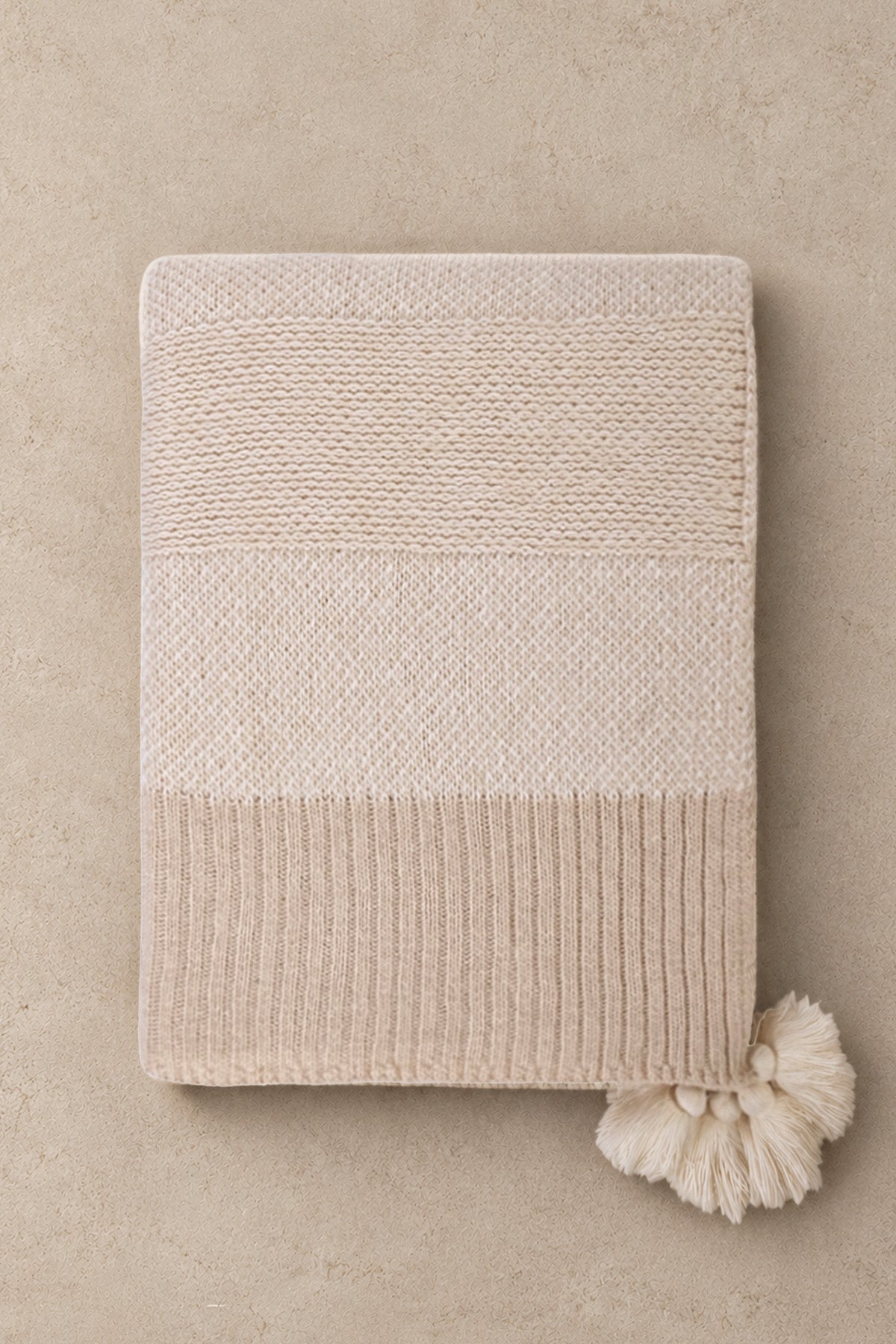 Frame Throw Blanket Beige
