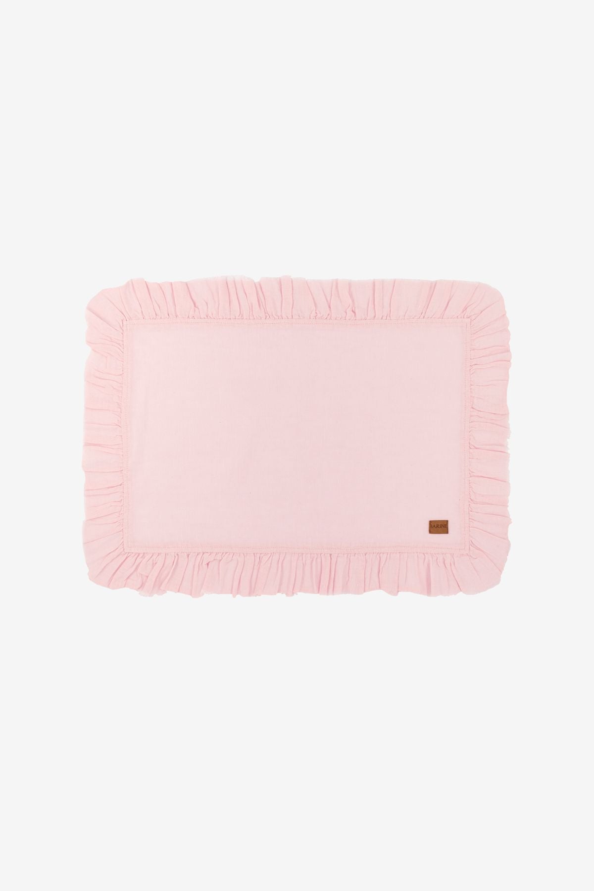 Frilled Keten 2'li Amerikan Servisi Pembe