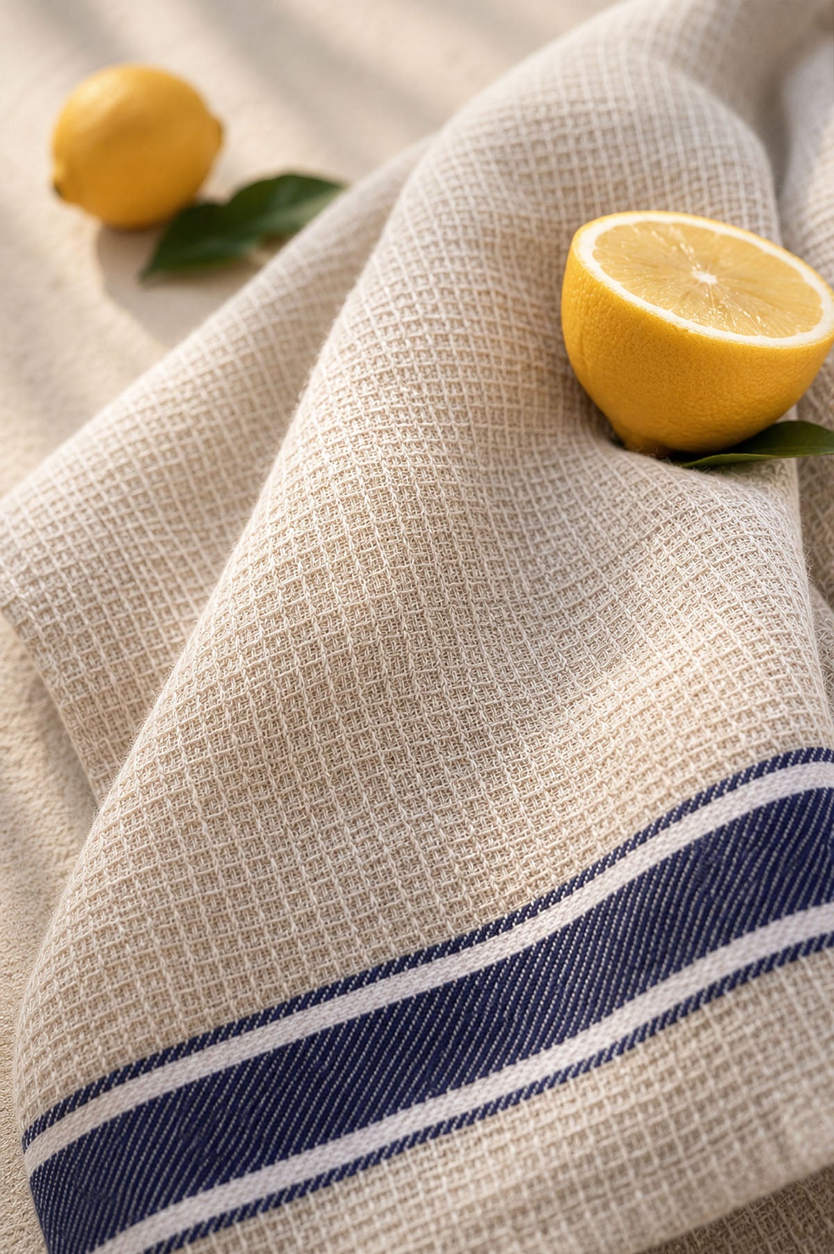 Gastronome Kitchen Towel Set Of 2 Navy