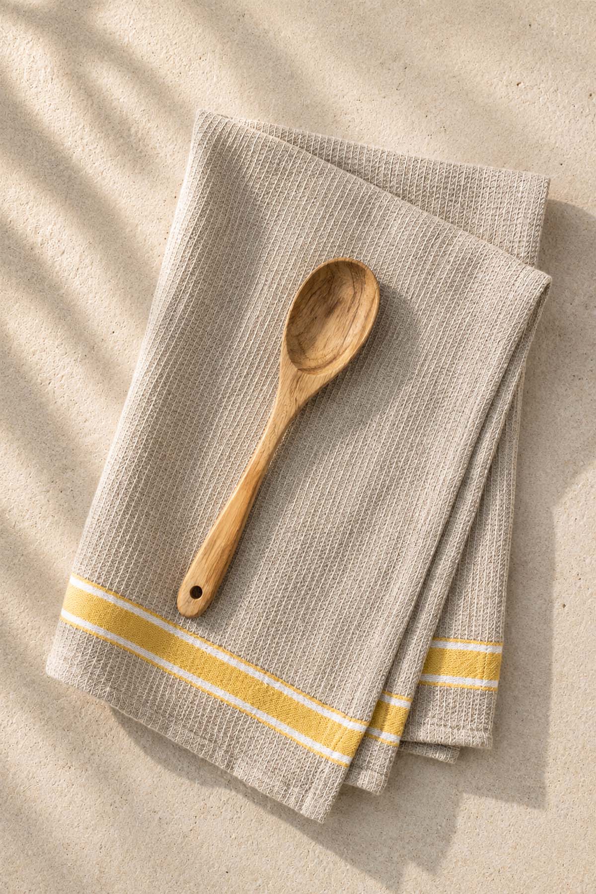 Gastronome Kitchen Towel Set Of 2 Saffron