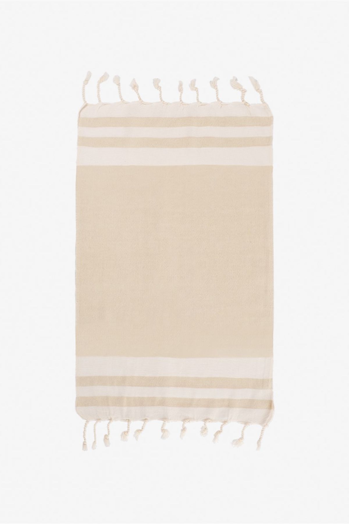 Simple Tassel 2'li Mutfak Havlusu Bej