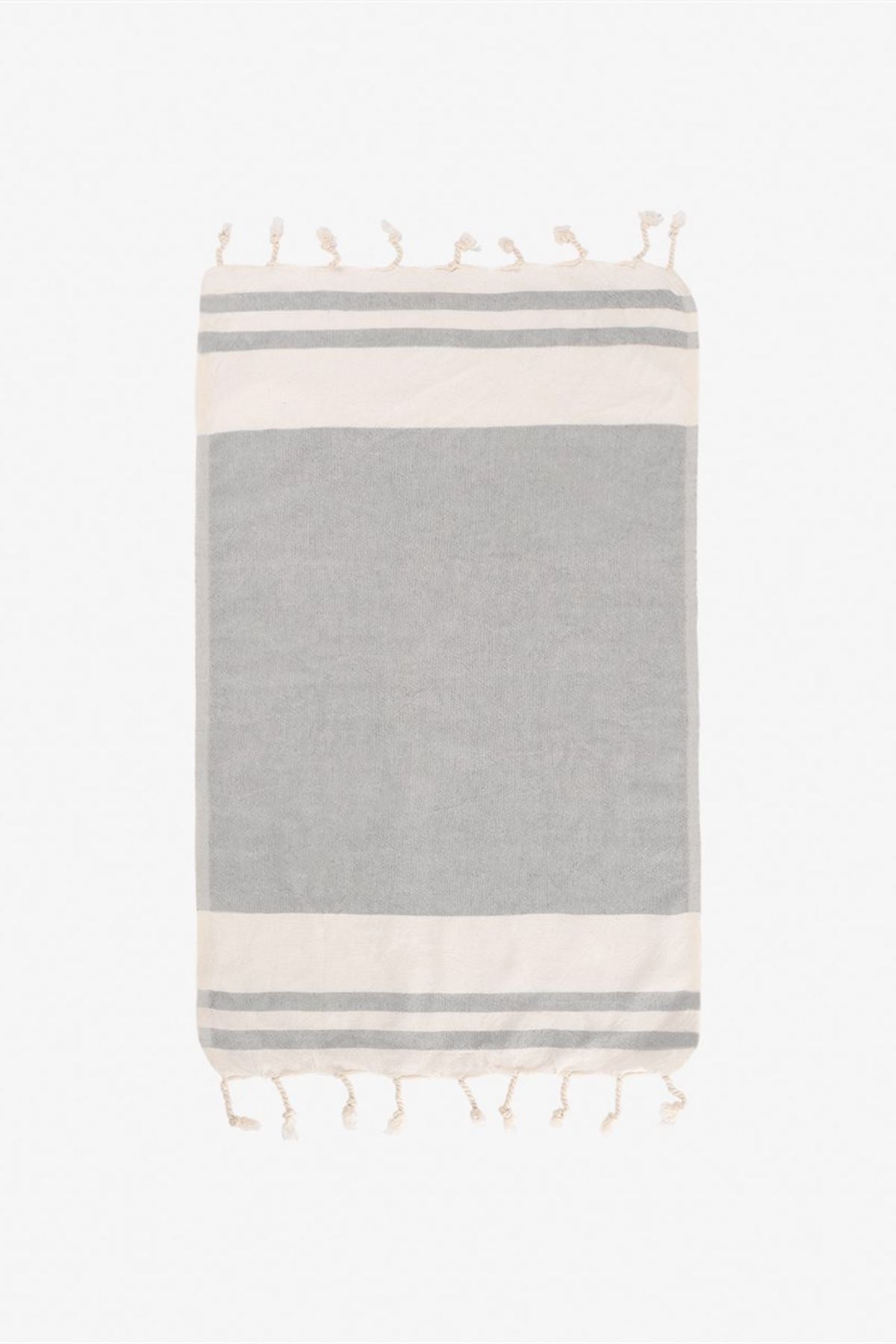 Simple Tassel 2'li Mutfak Havlusu Gri