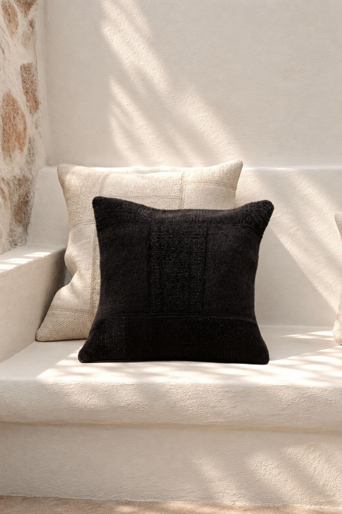 Hemp Cushion Cover Black