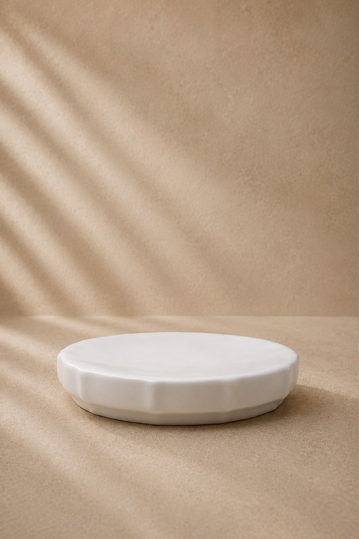 Ivory Stoneware Soap Dish