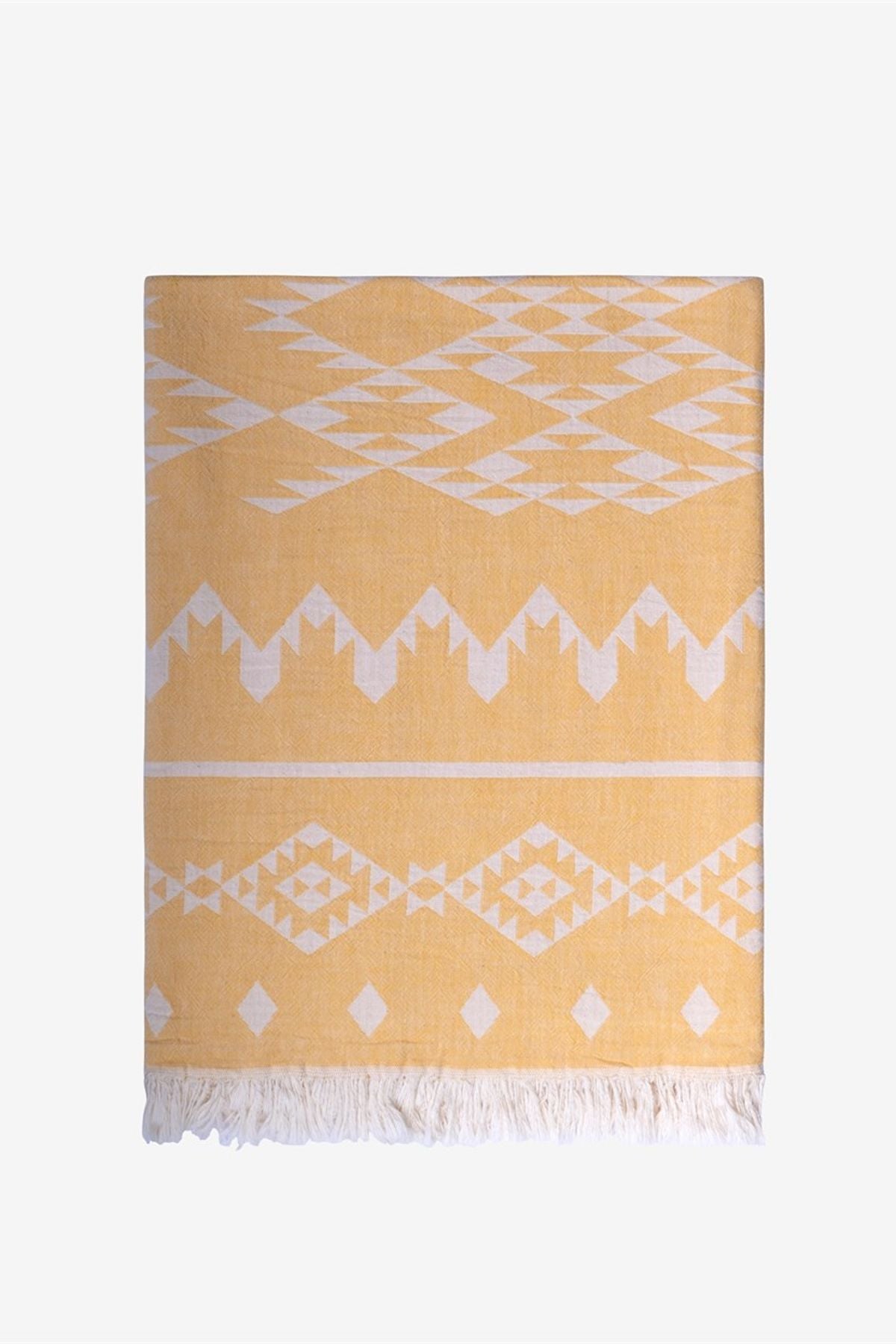 Kilim Koltuk Şalı Safran