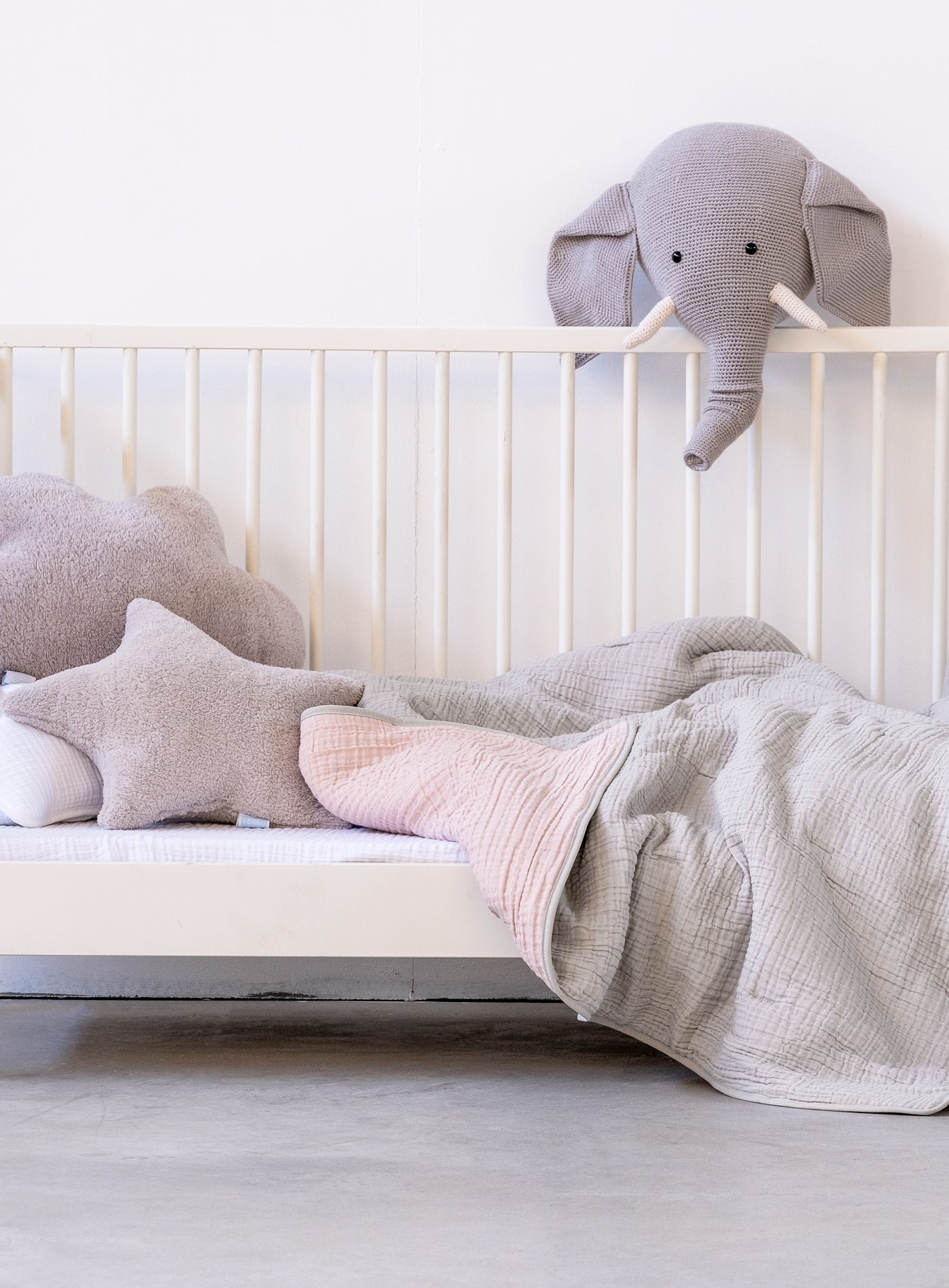 Koza Baby Quilt Light Grey/Blush