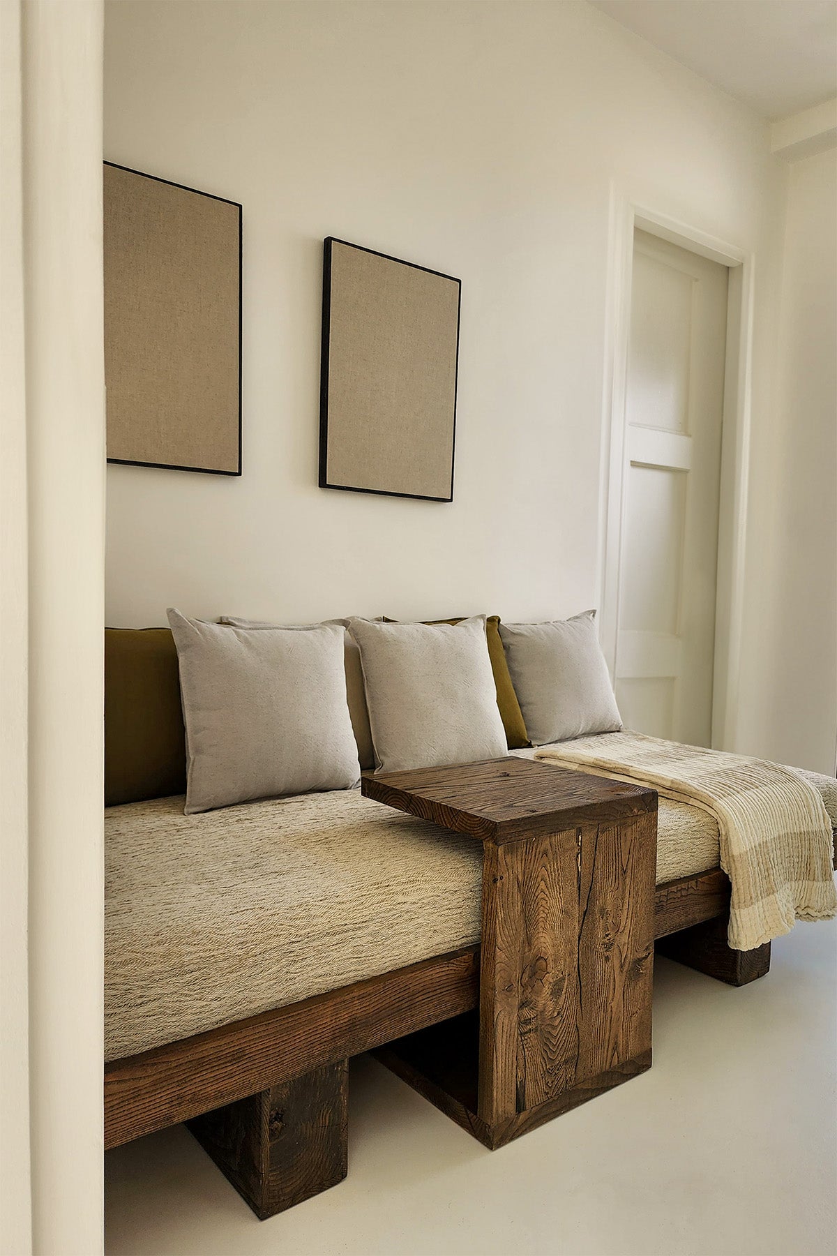 Laural Linen Cushion Ecru