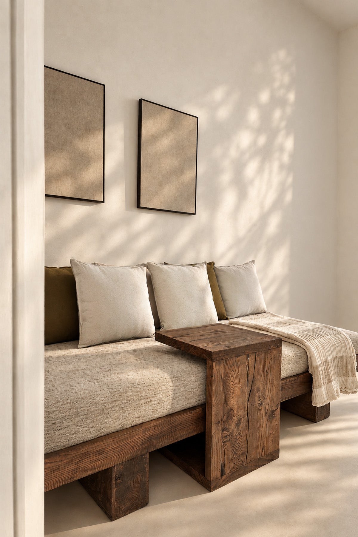 Linen Blend Cushion Cover Natural