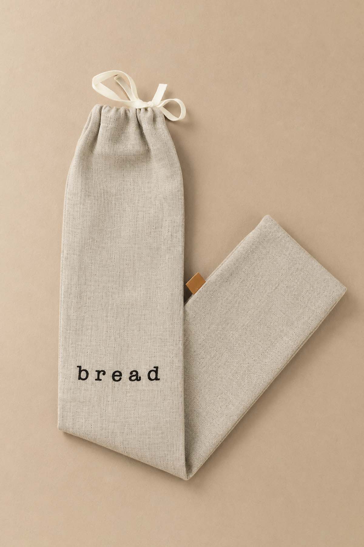 Linen Blend Baguette Bread Bag