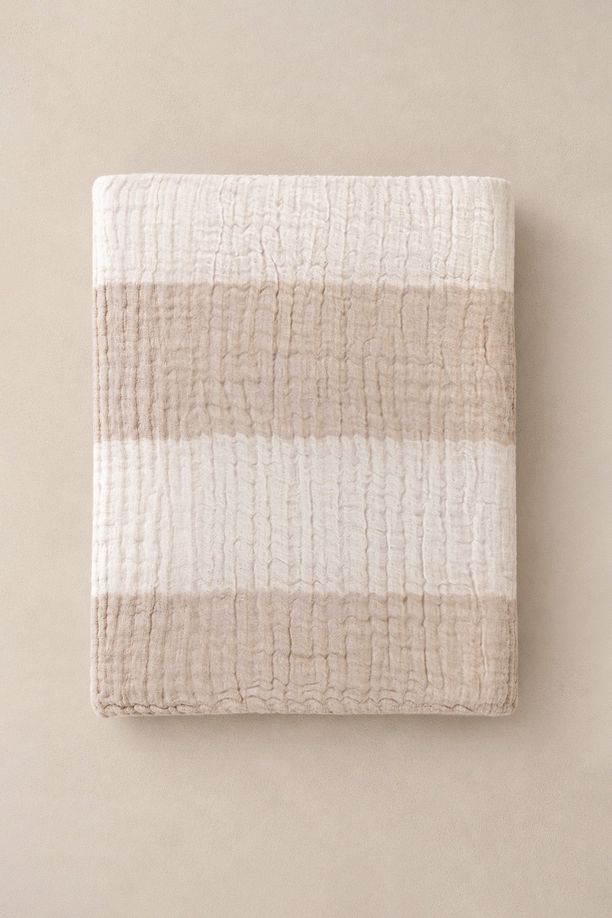 Linen Gauze Stripe Throw Blanket