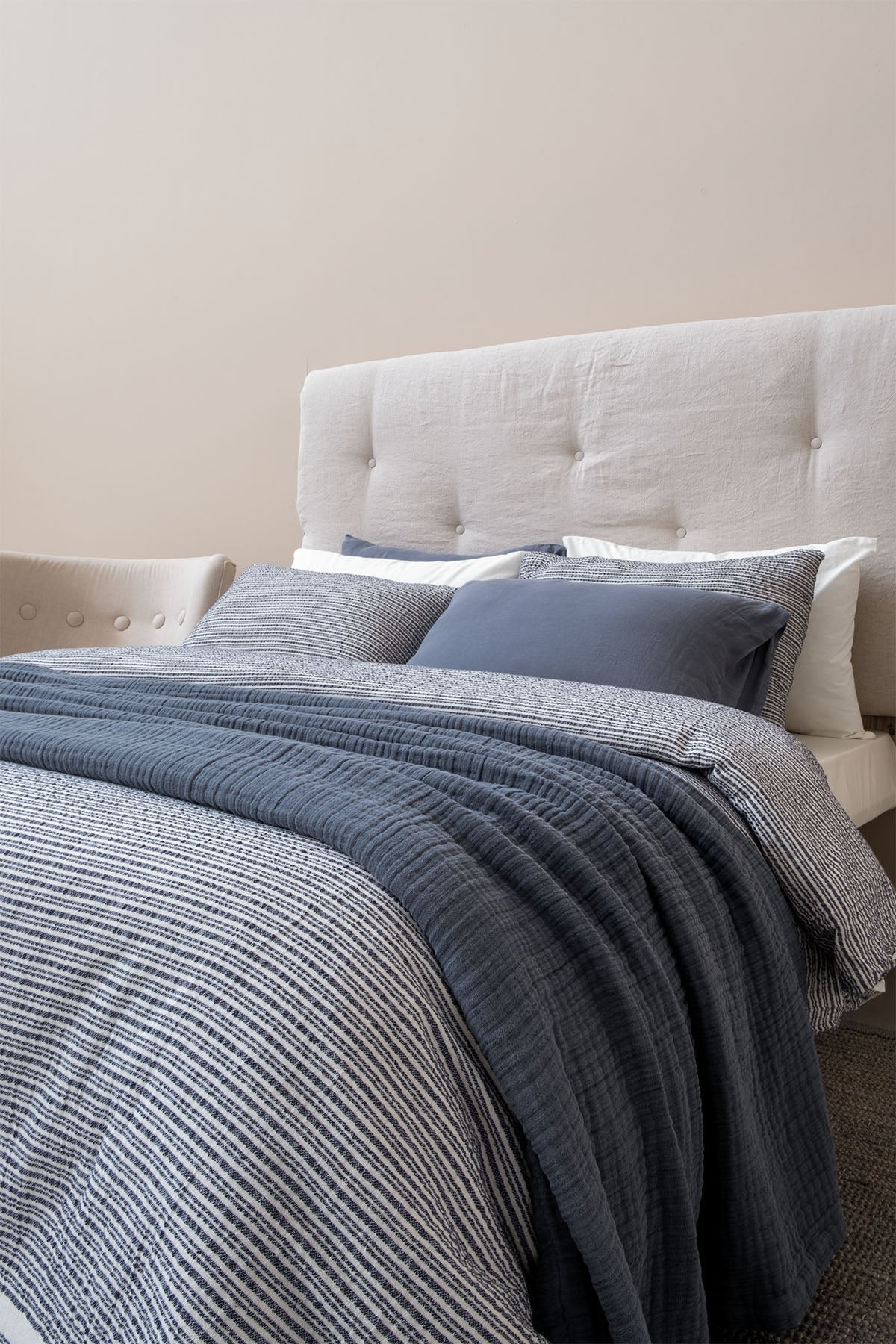 Linen Gauze Keten Yatak Örtüsü Dusk