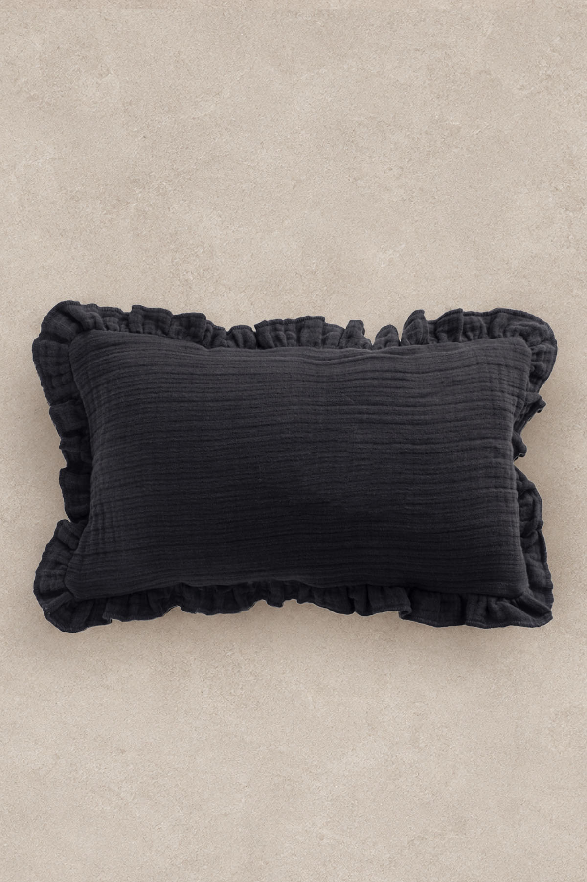Linen Gauze Cushion Cover 30x50 cm Anthracite
