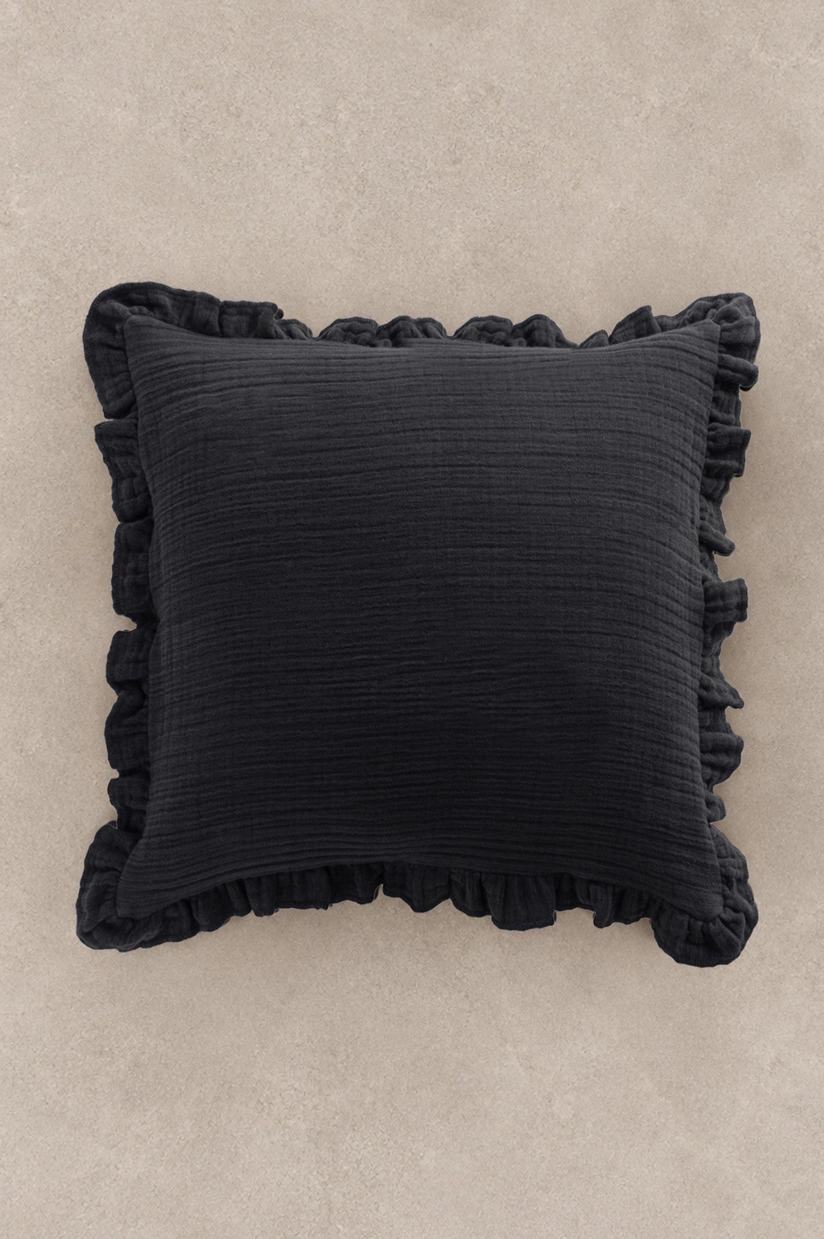 Linen Gauze Cushion Cover 45x45 Anthracite