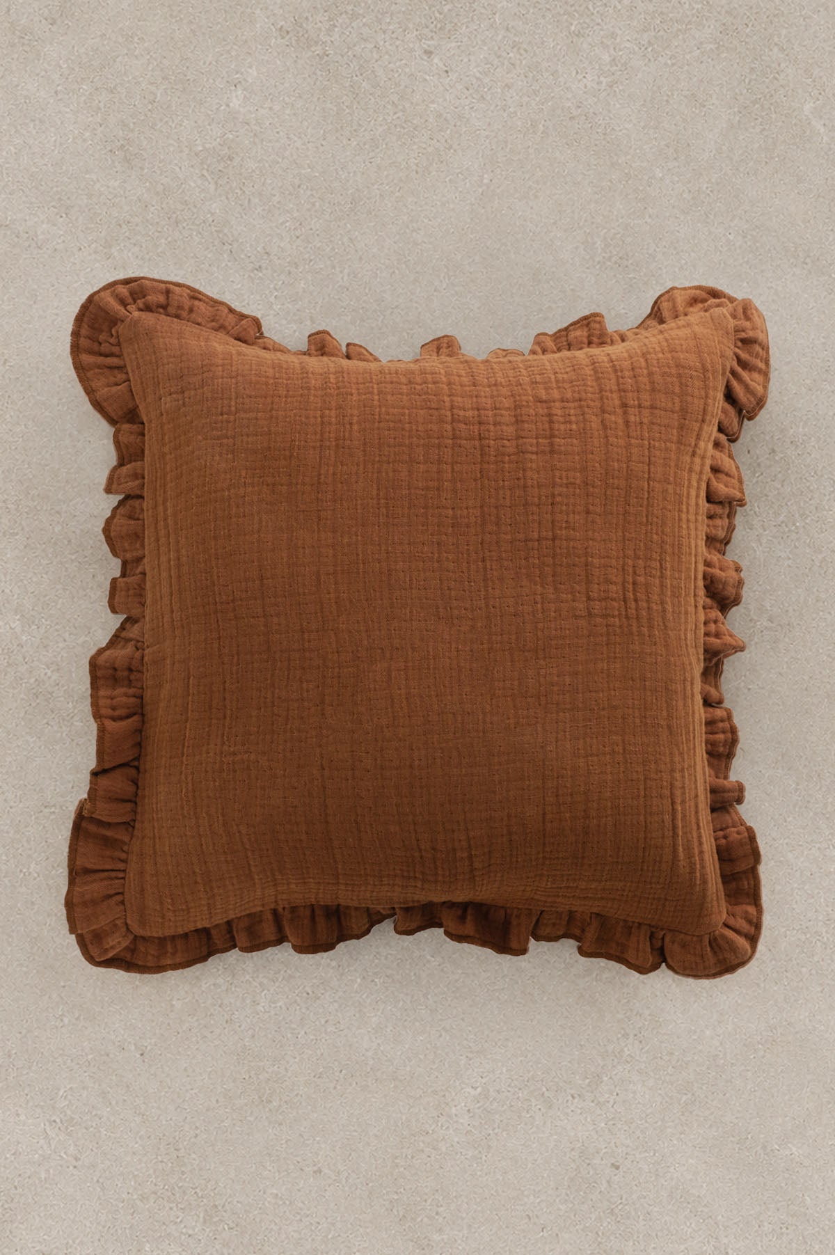 Linen Gauze Cushion Cover 45x45 Terra