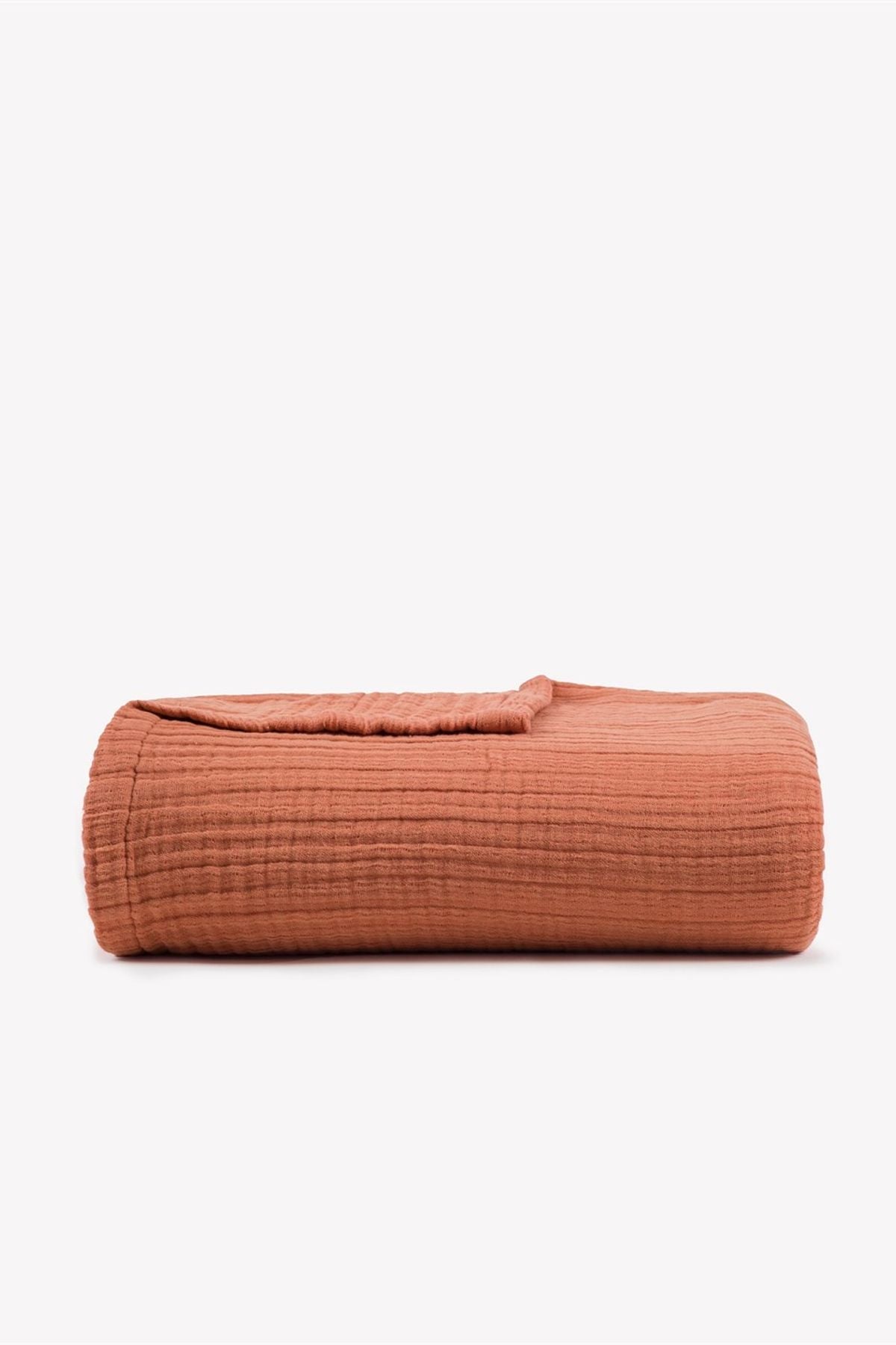 Linen Gauze Keten Yatak Örtüsü Cinnamon