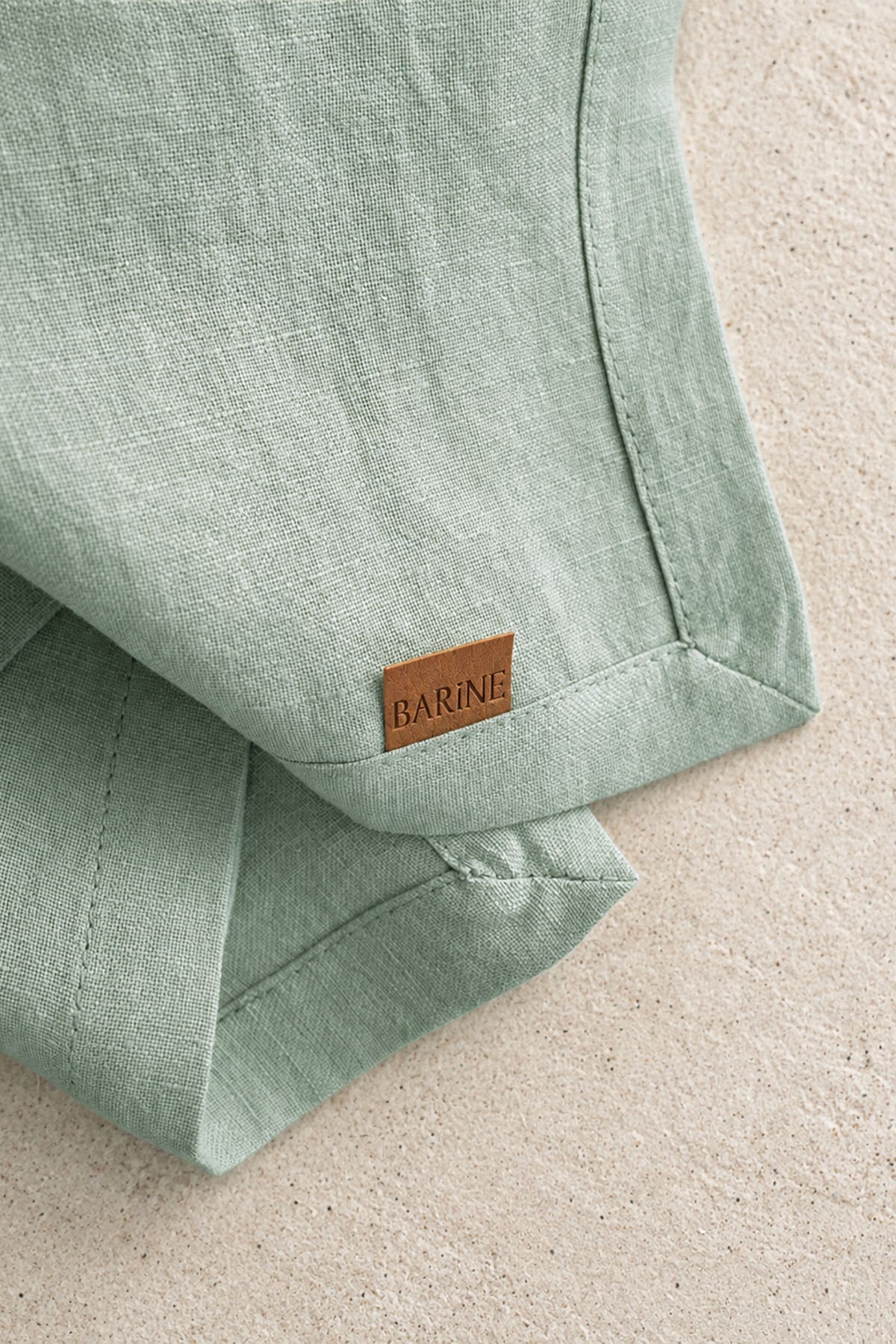 Linen Napkin Set Of 2 Frosty Green