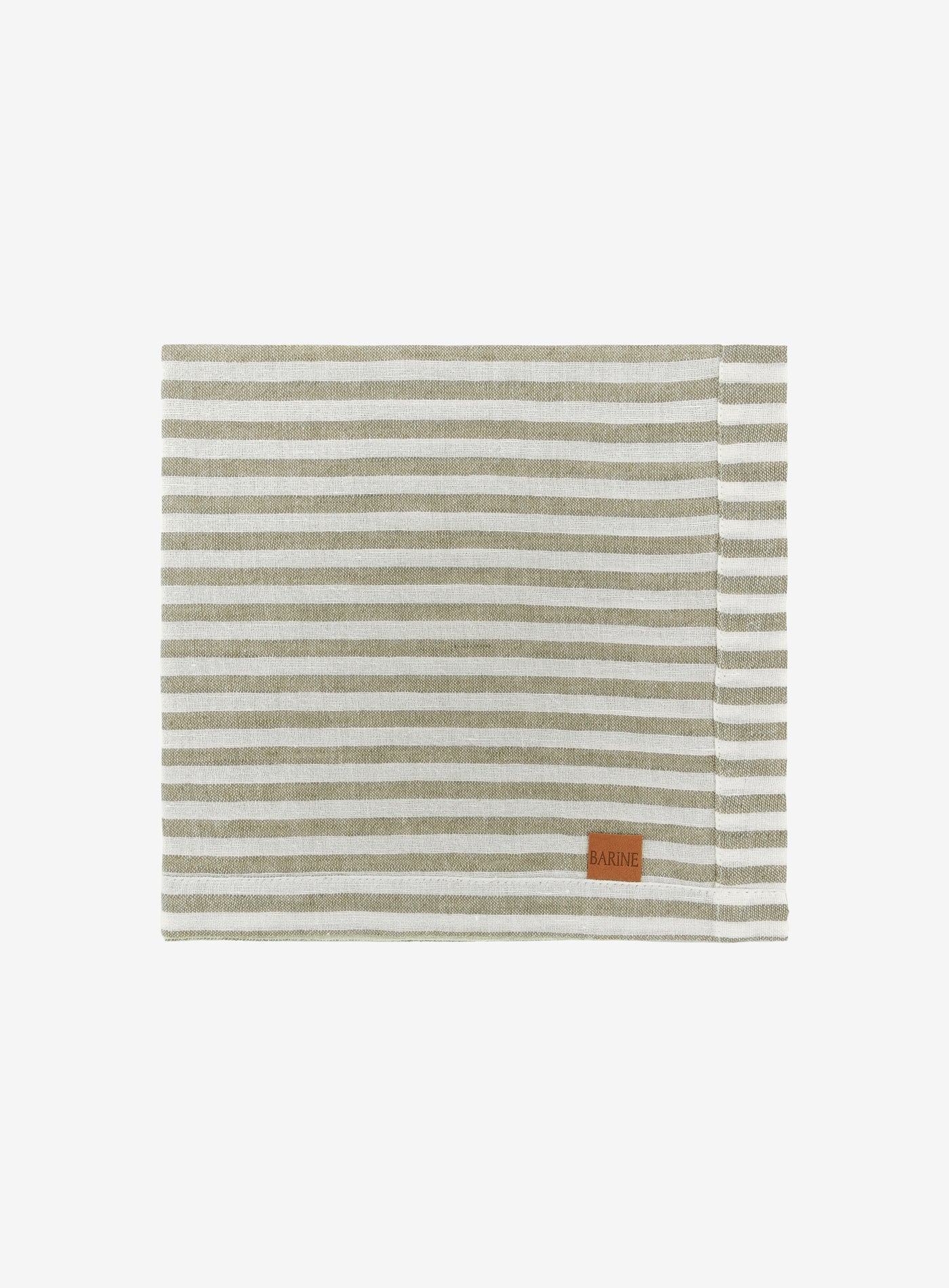 Linen Napkin Set Of 2 Stripe/Khaki