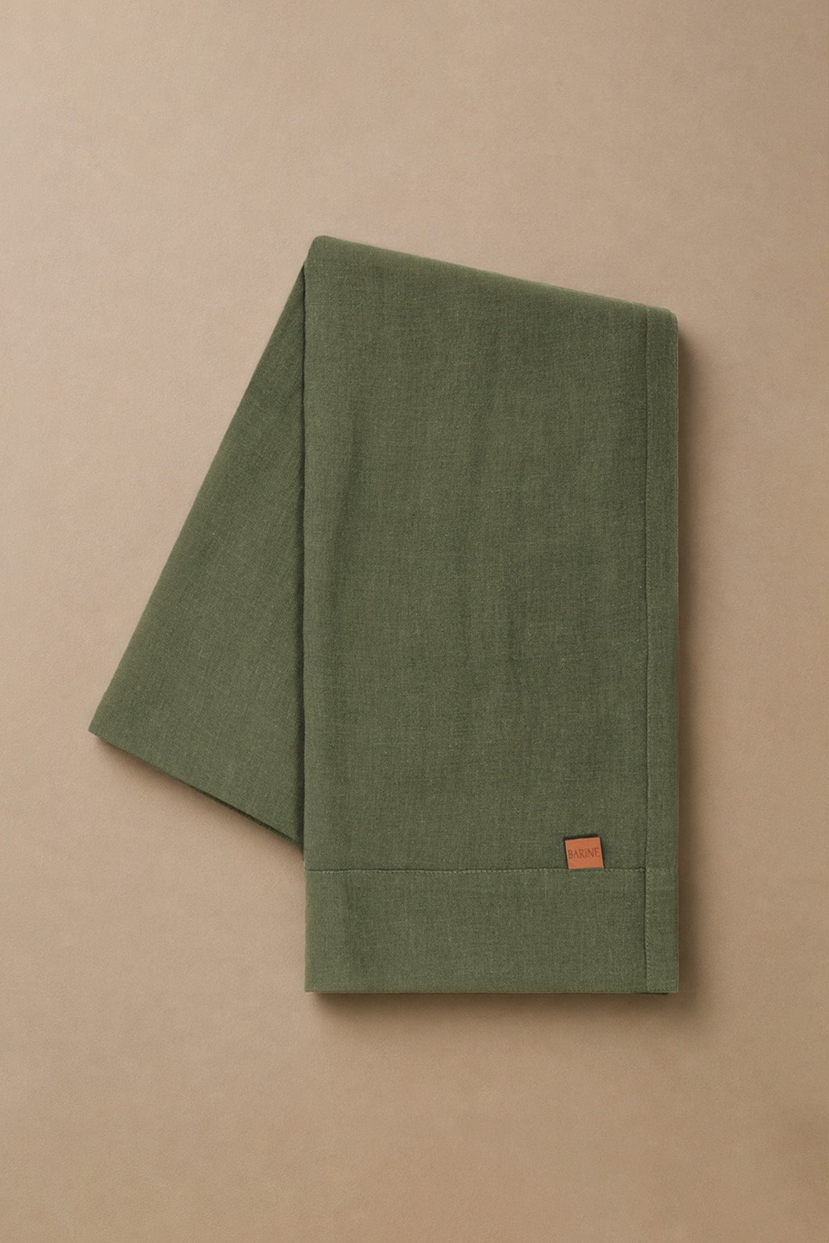 Linen Table Runner Khaki