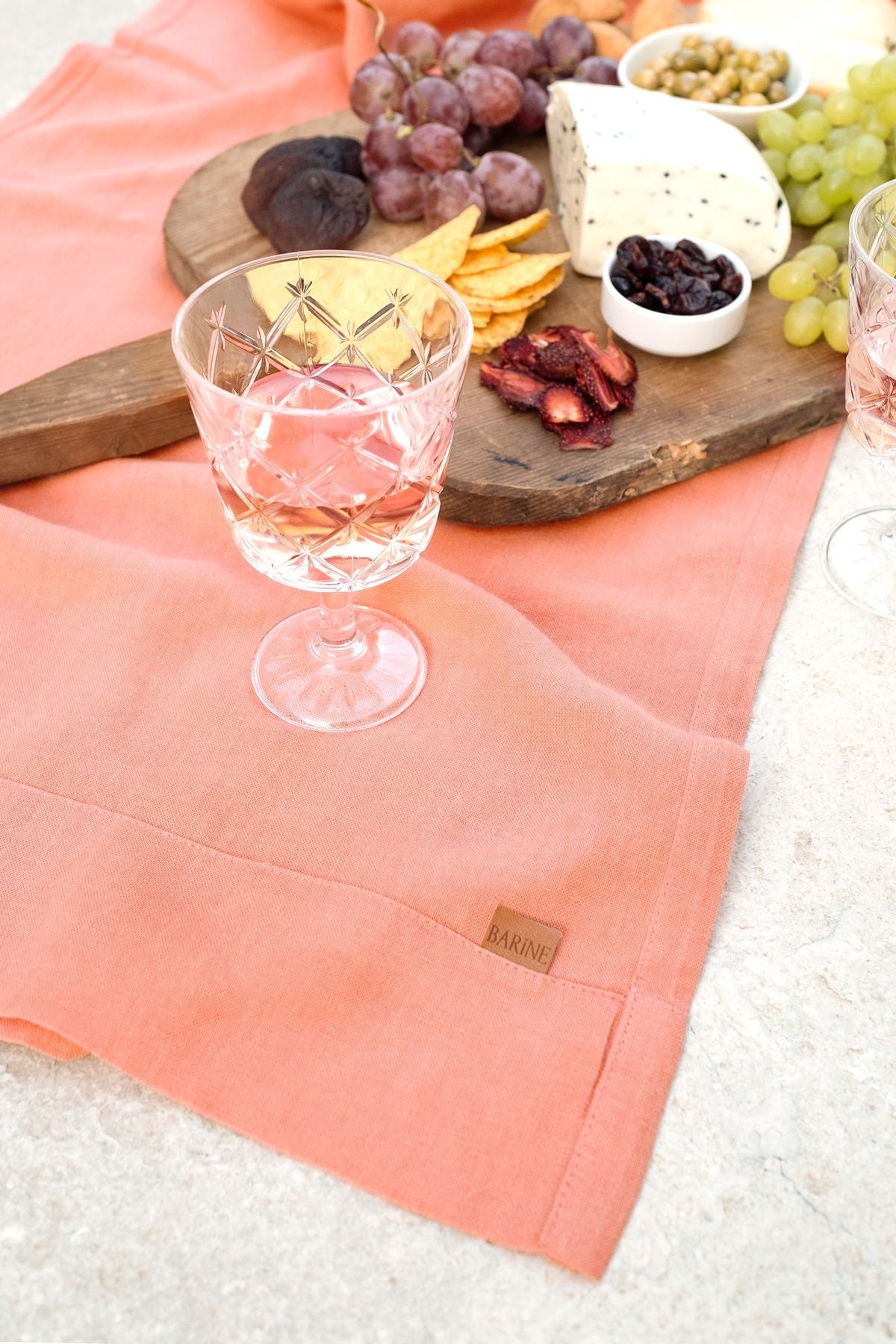 Linen Runner Shrimp