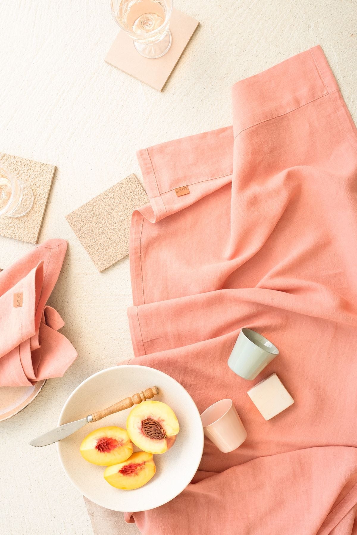 Linen Runner Shrimp
