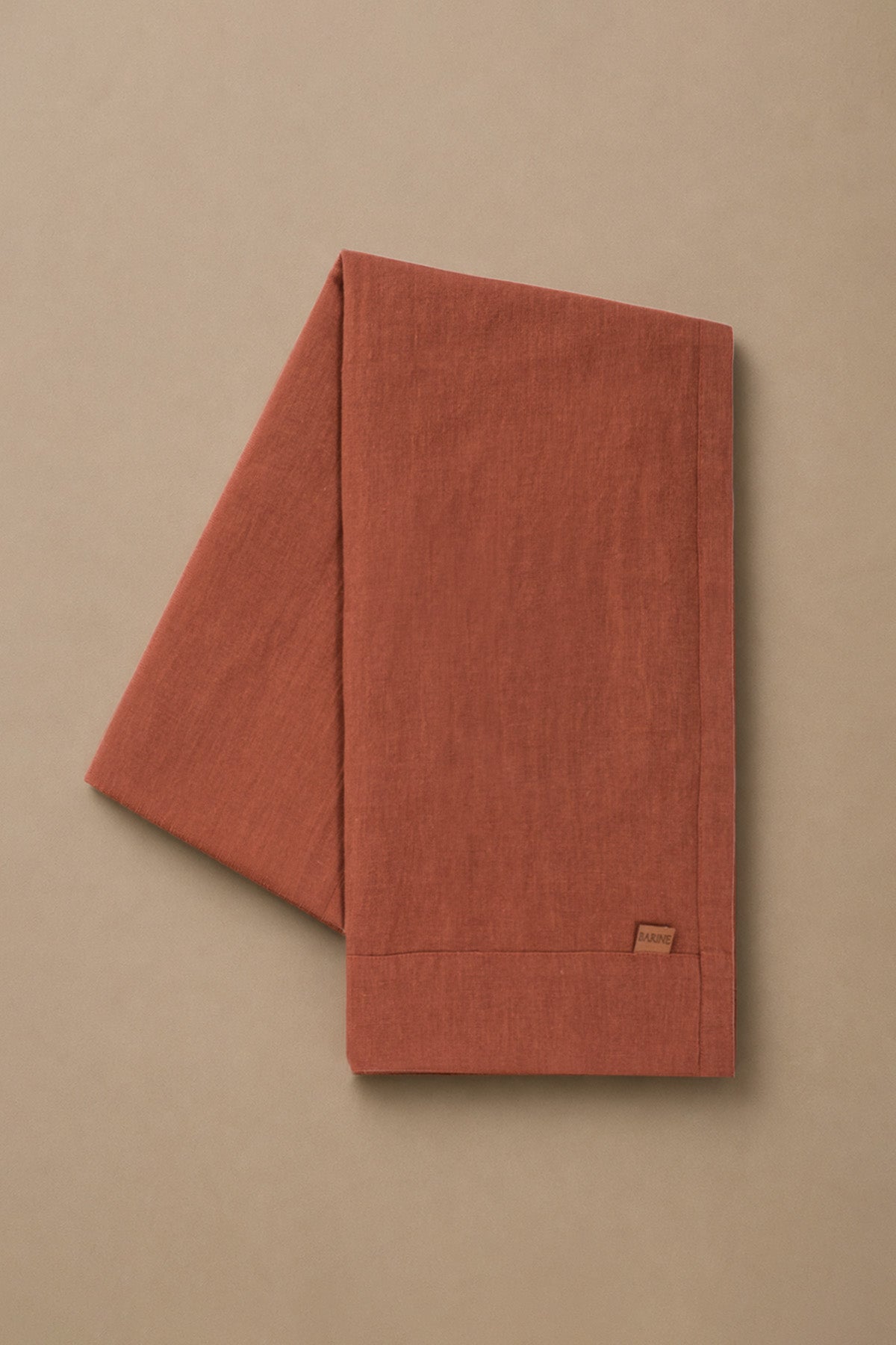 Linen Table Runner Spicy Orange