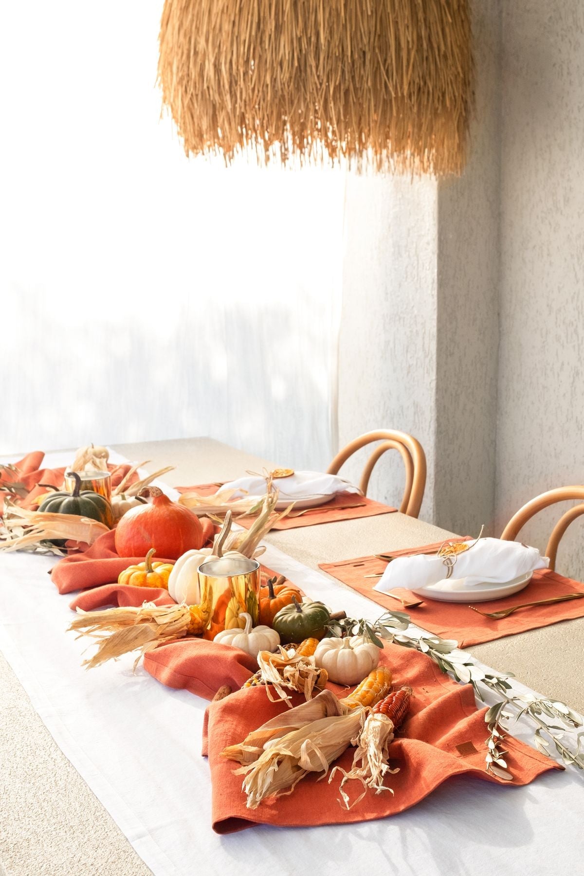 Linen Runner Spicy Orange