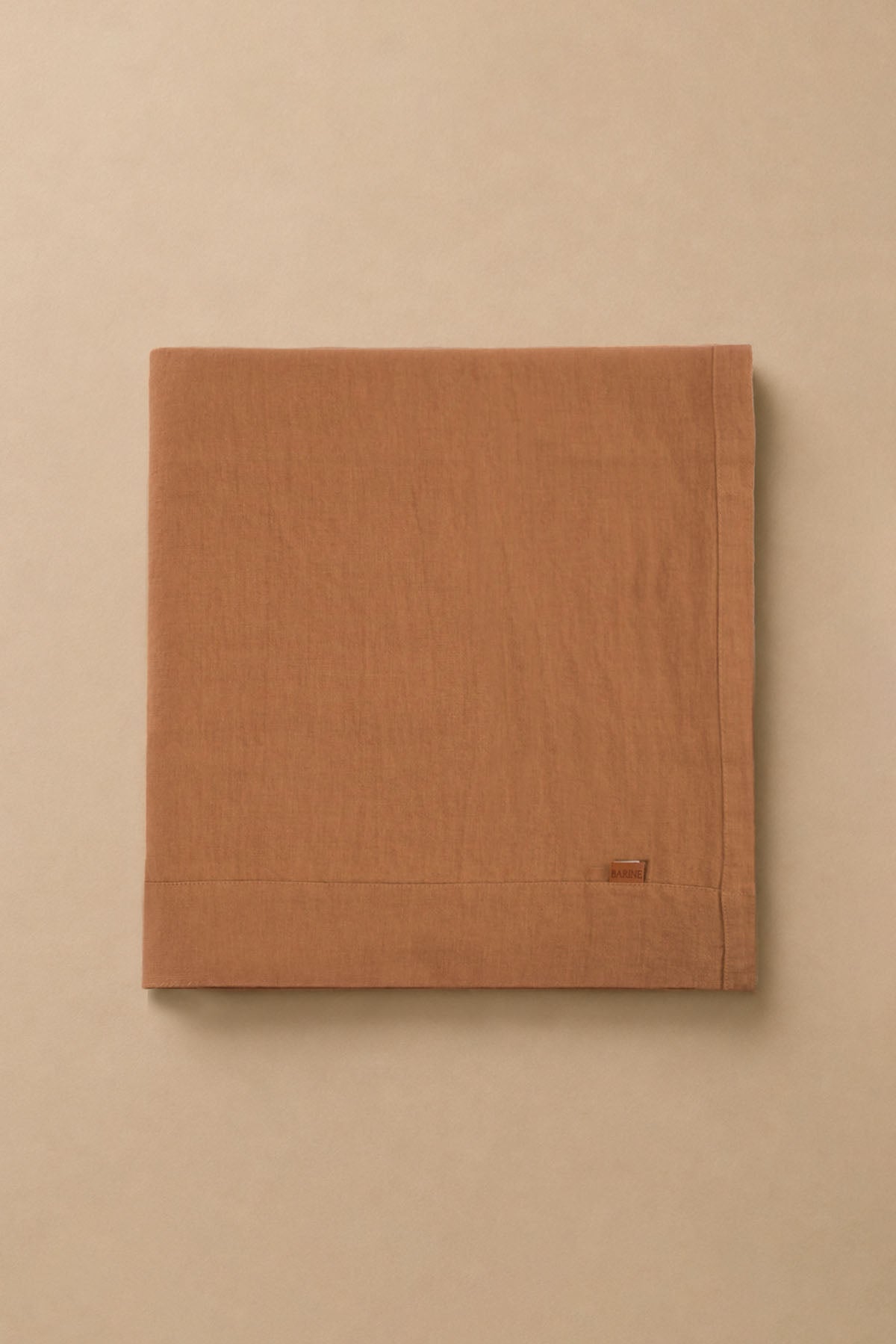 Linen Tablecloth Indian Tan
