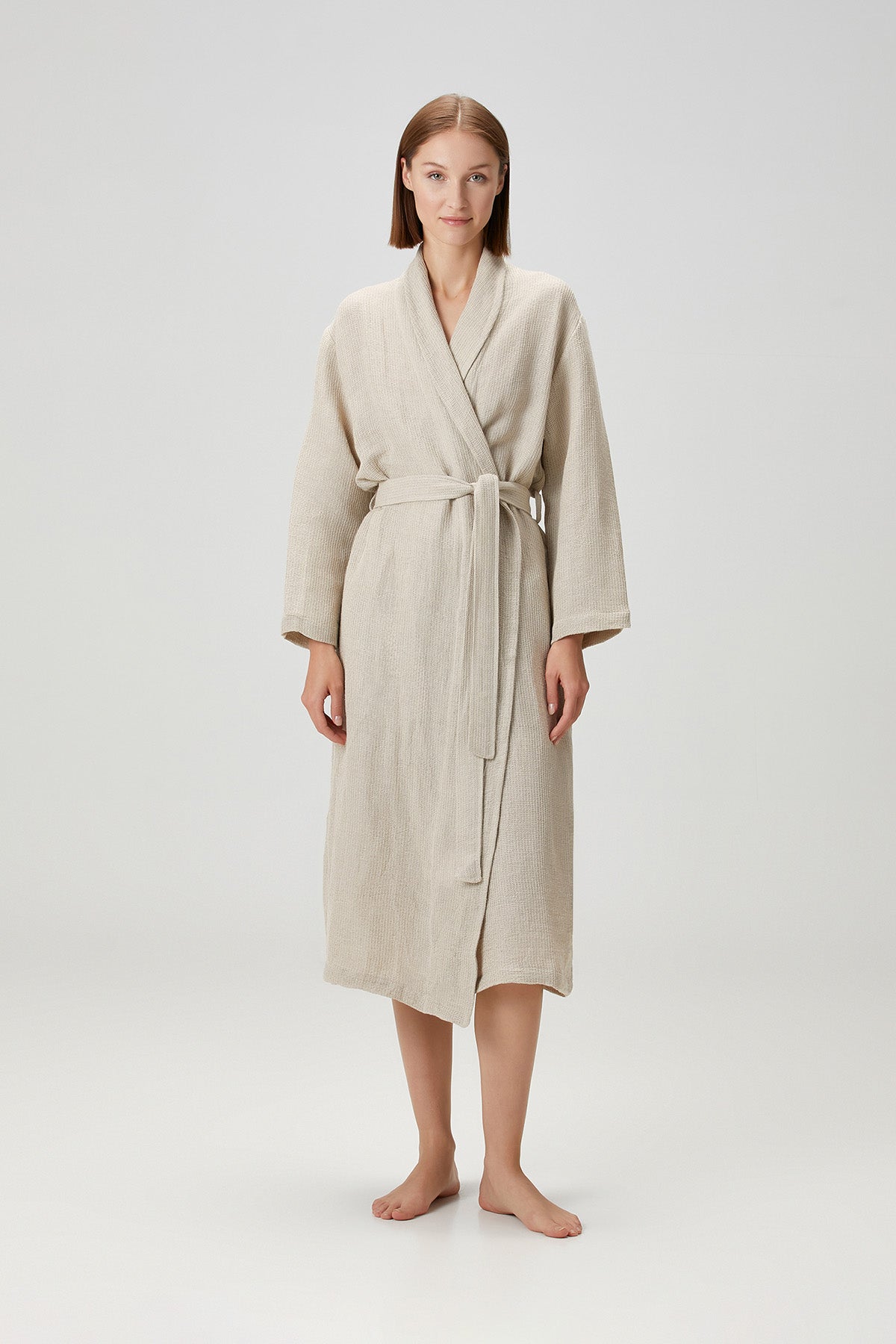 Linen Waffle Robe