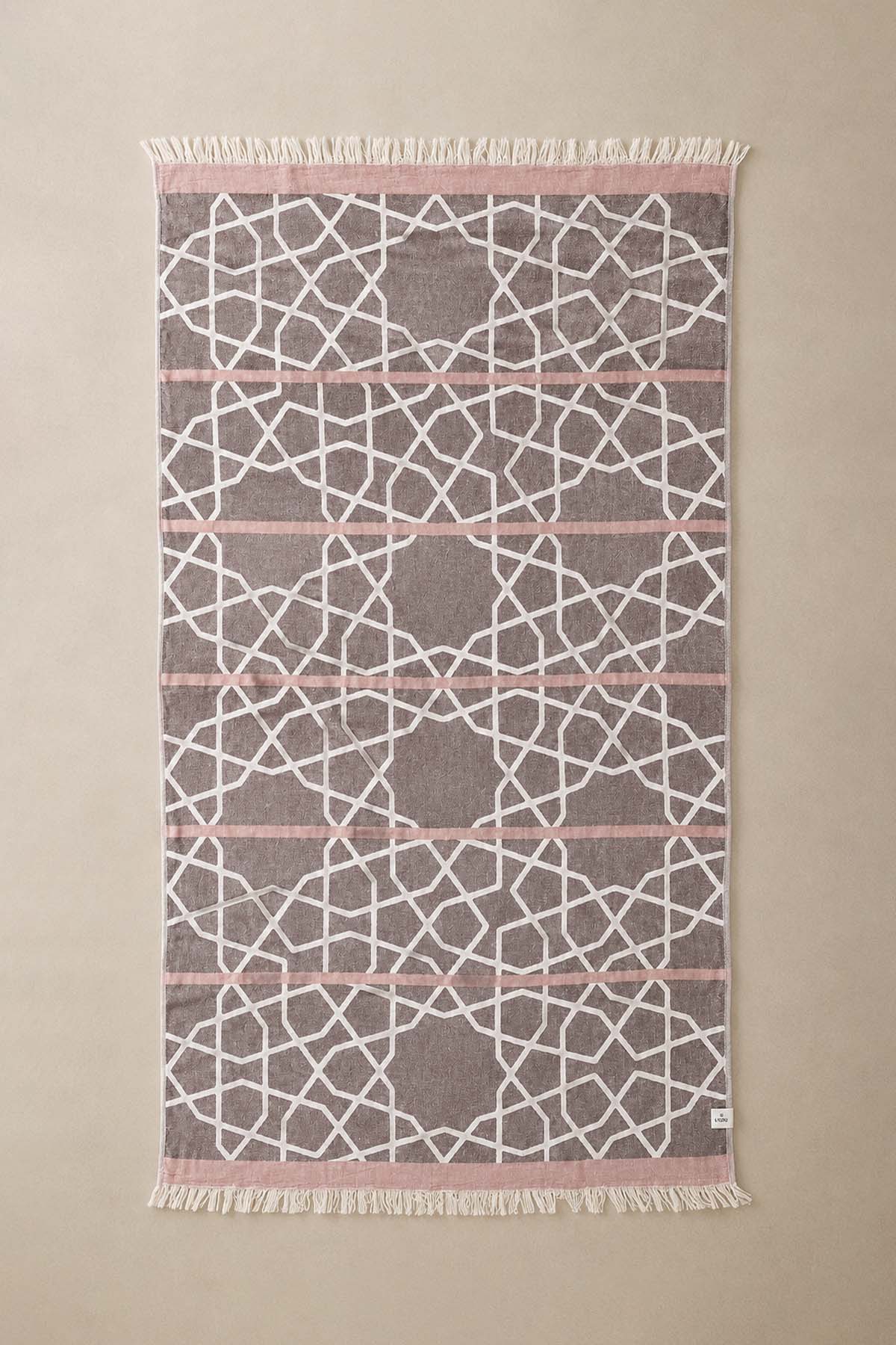 Marrakech Pestemal Turkish Towel Mousse-Wine With Carry Bag