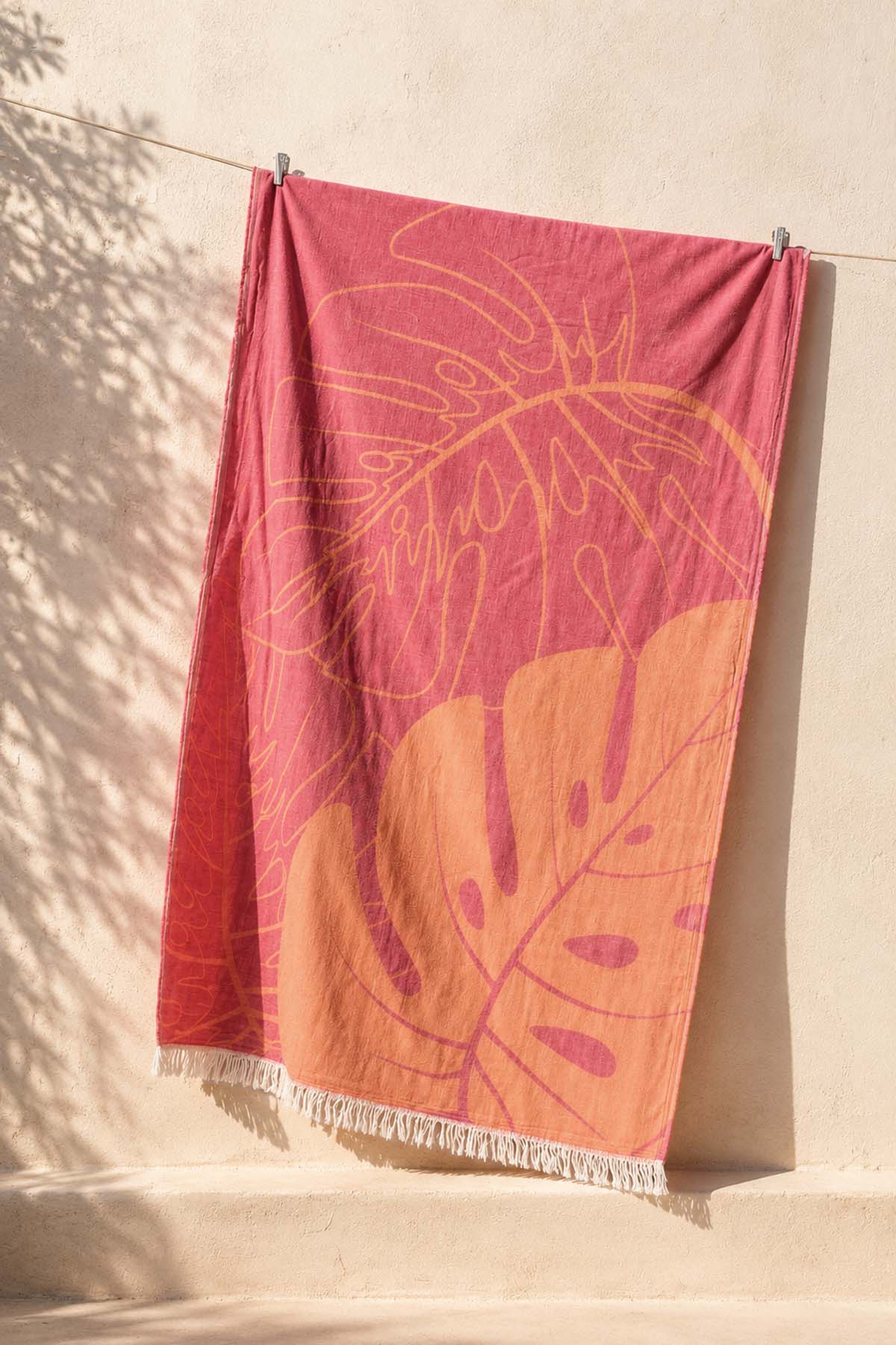 Monstera Pestemal, Turkish Towel Orange