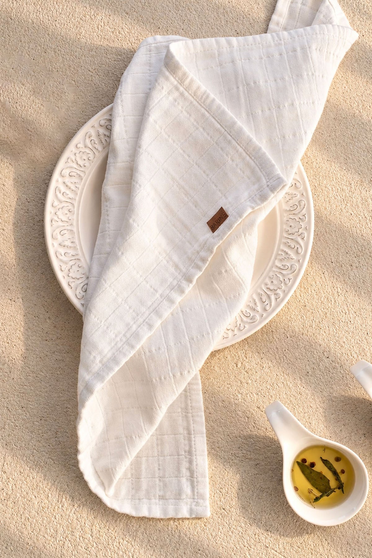 Muslin Napkin Set Of 2 White