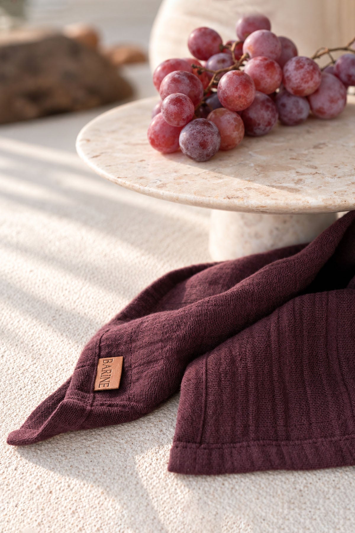 Muslin Napkin Set Of 2 Wine