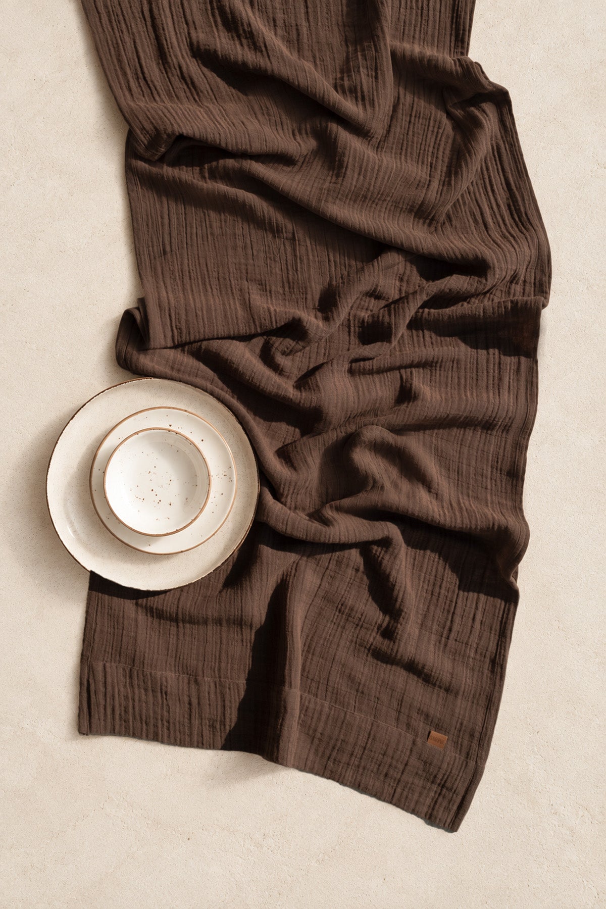 Muslin Table Runner Bison