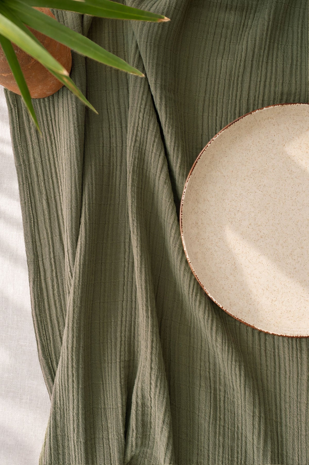 Muslin Table Runner Timber