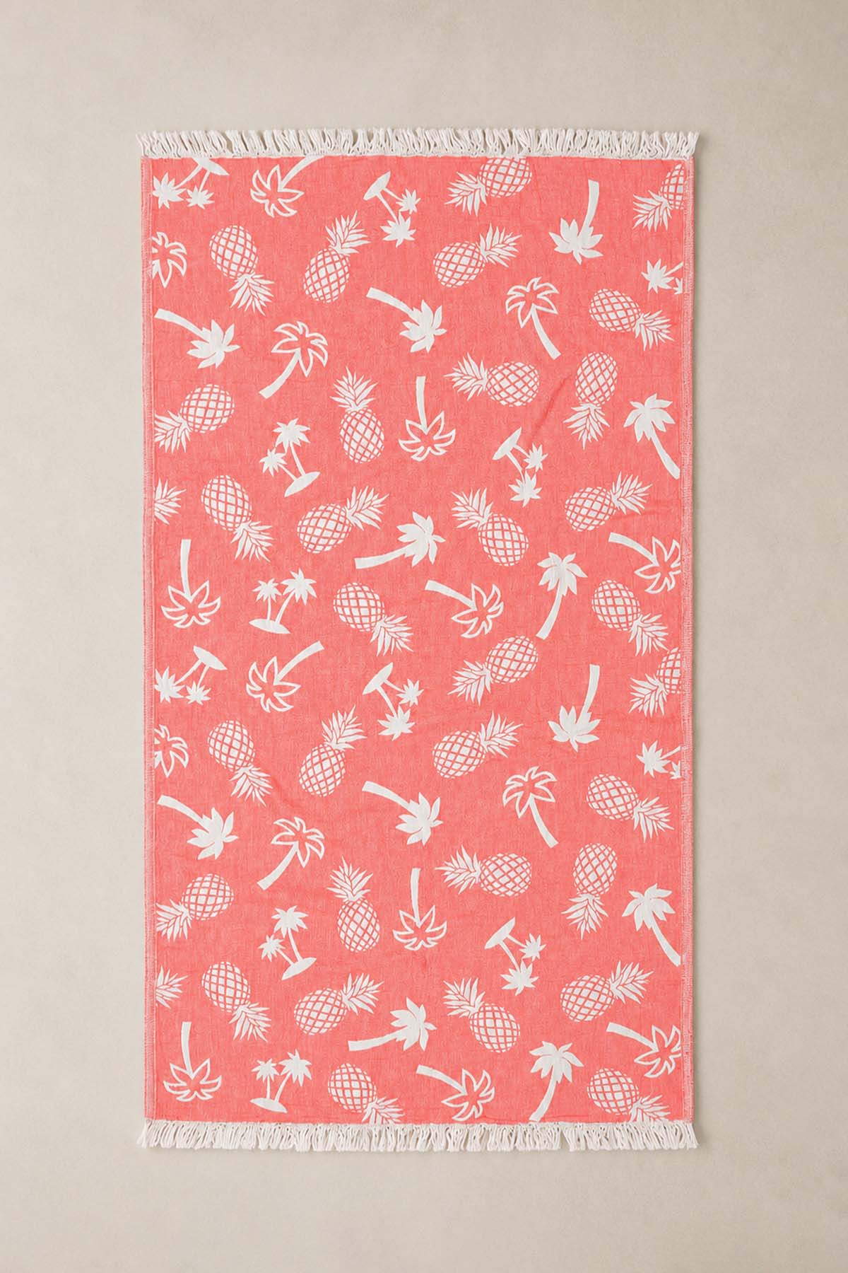 Palmsprings Jacquard Pestemal Turkish Towel w/ Carry Bag Orange