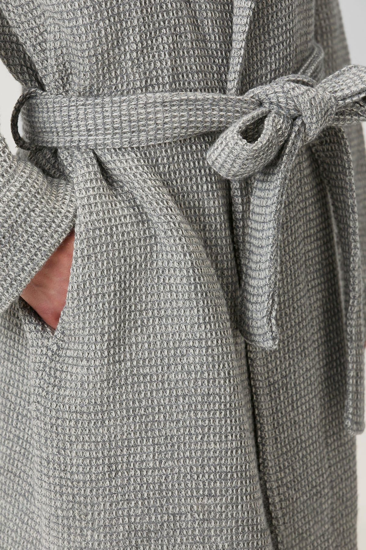 Pergamon Wool Blend Unisex Dressing Gown, Robe Grey