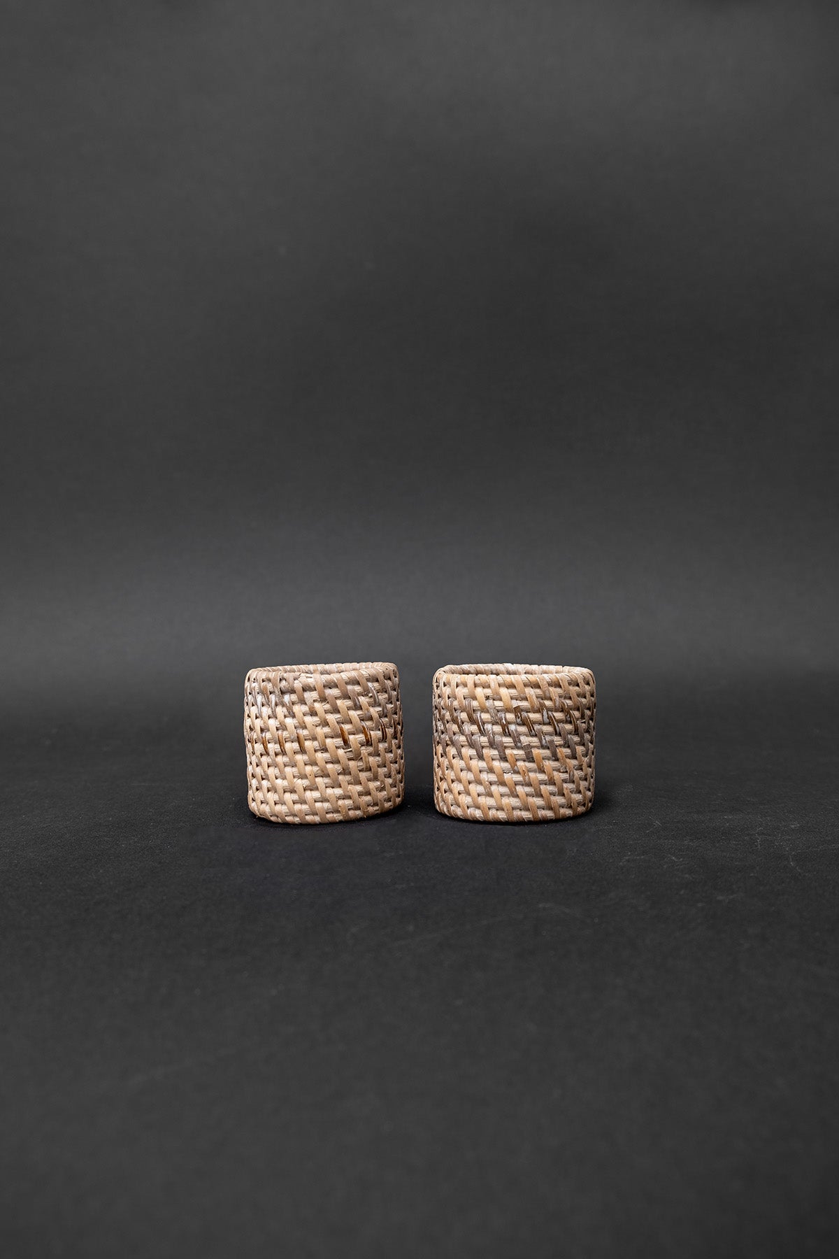 Rattan Napkin Ring Set of 2 Cream